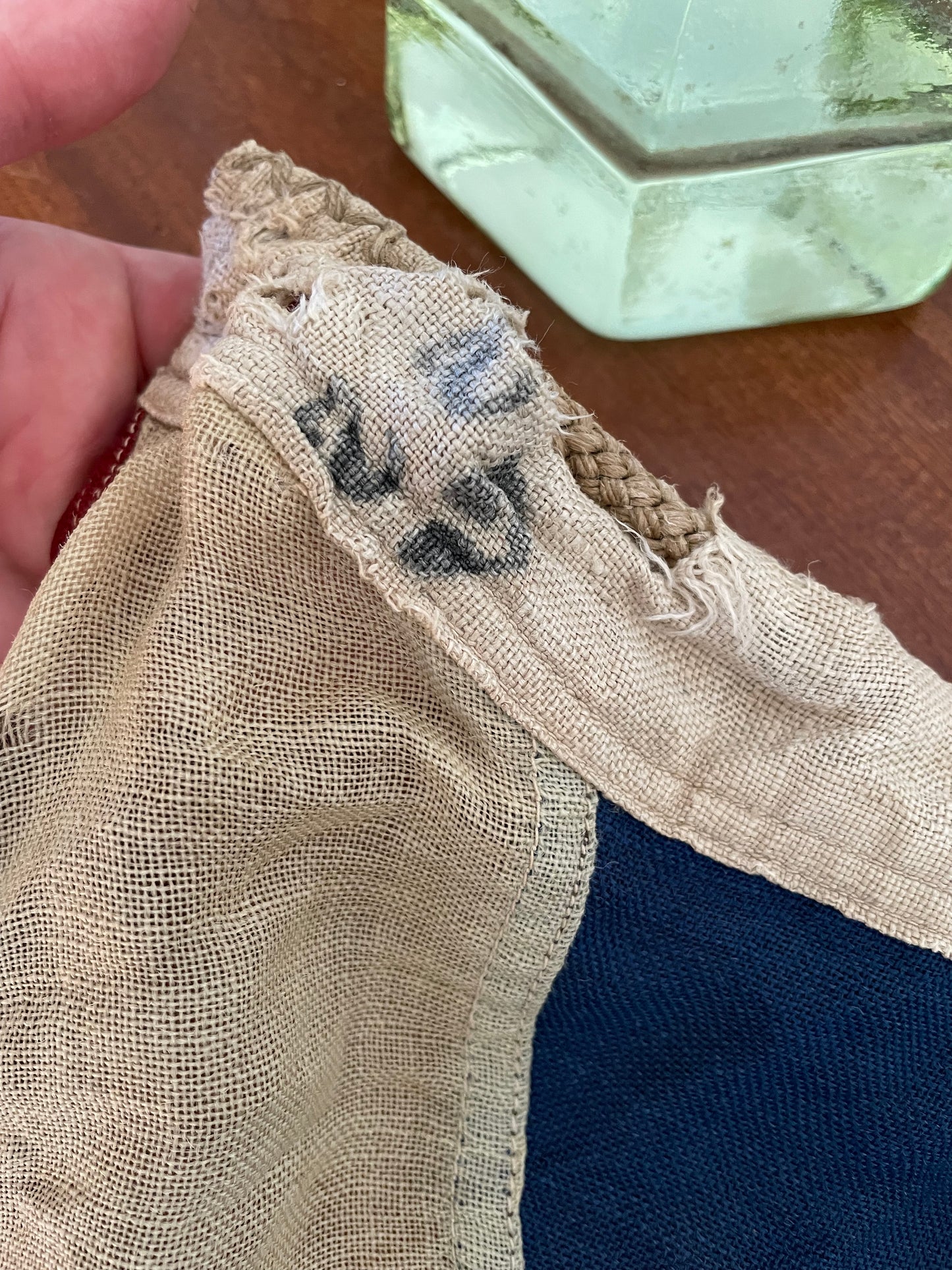 Vintage tattered United Kingdom Union Jack flag