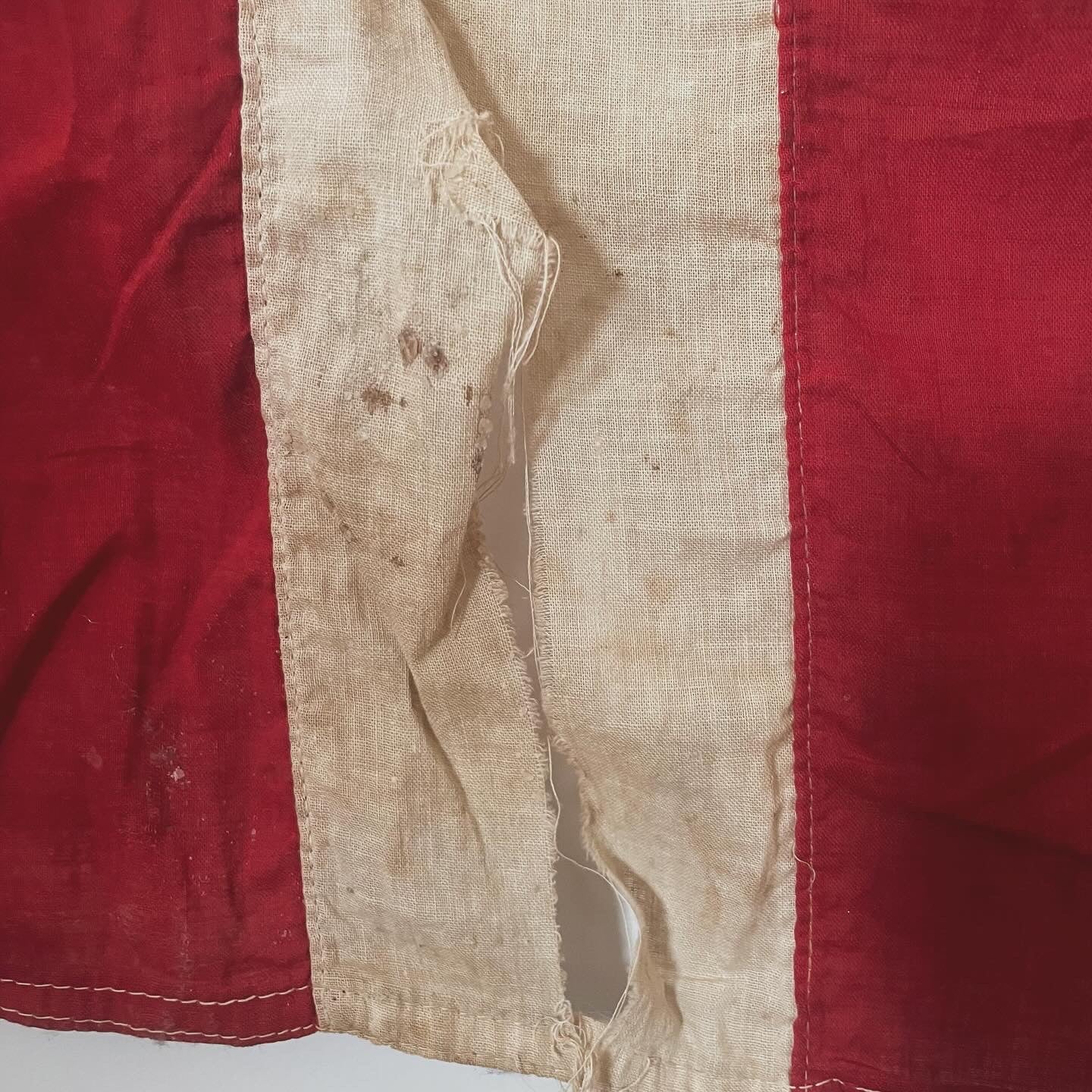 Antique 46 star American flag - Oklahoma state admission flag 1907