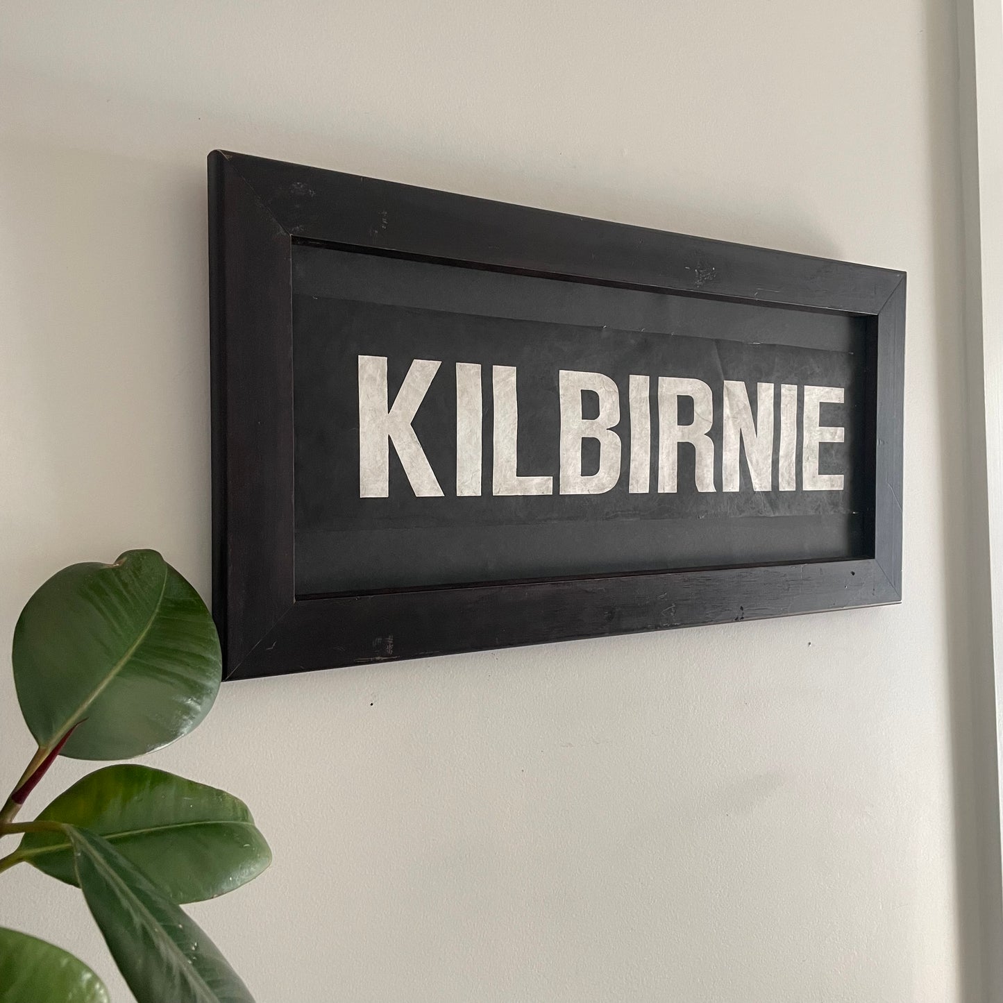 Vintage bus blind from New Zealand - vintage sign Kilbirnie Wellington NZ