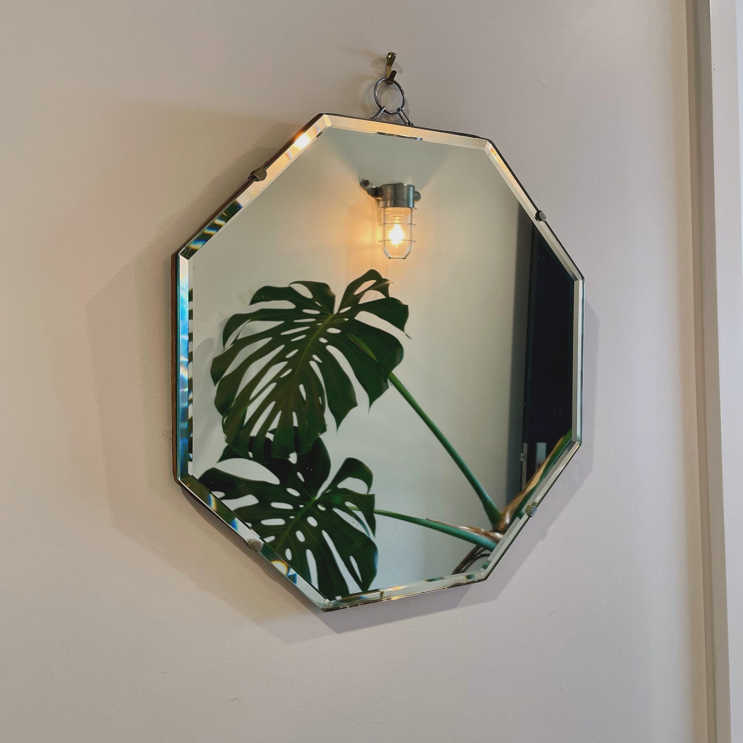 Vintage octagonal mirror