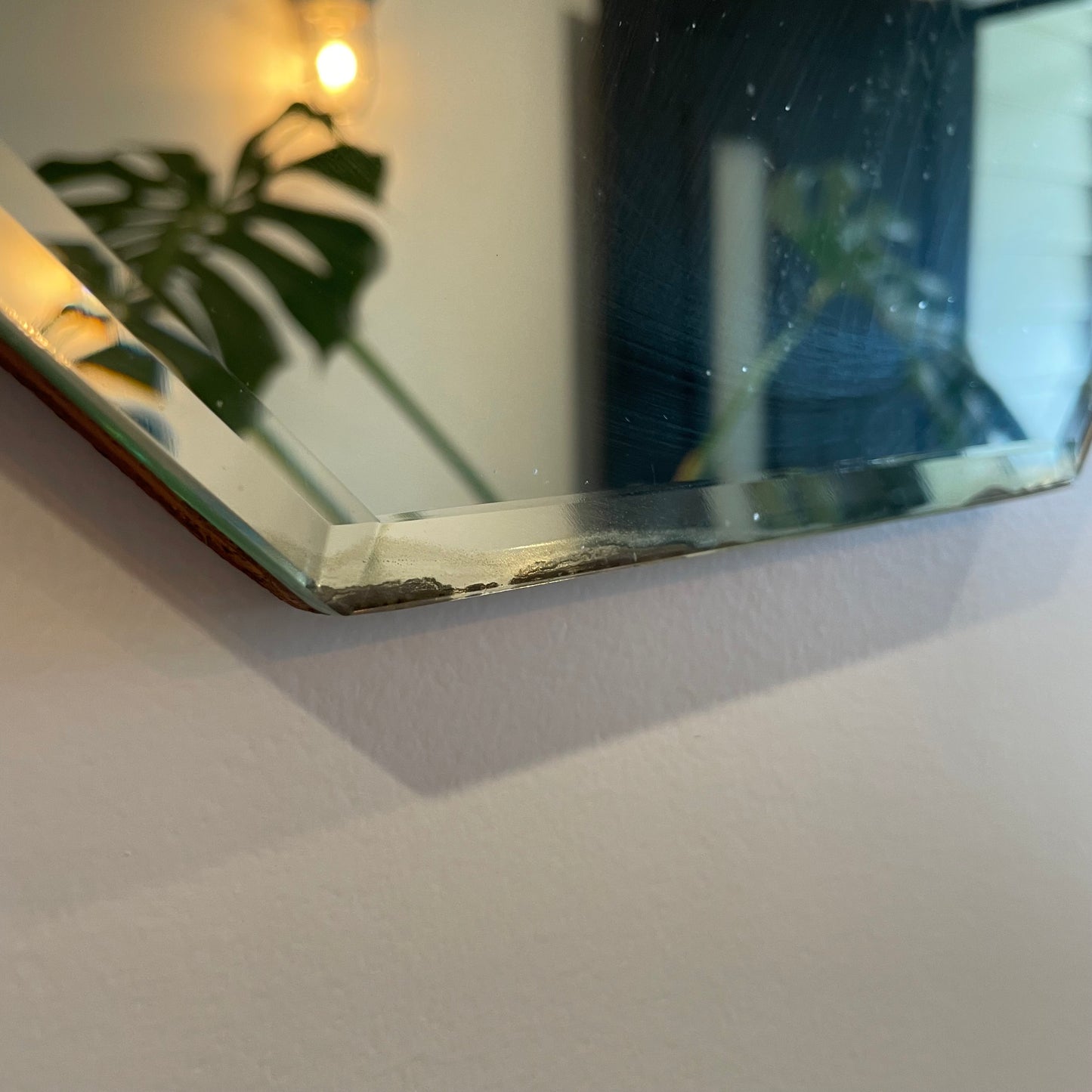 Vintage octagonal mirror