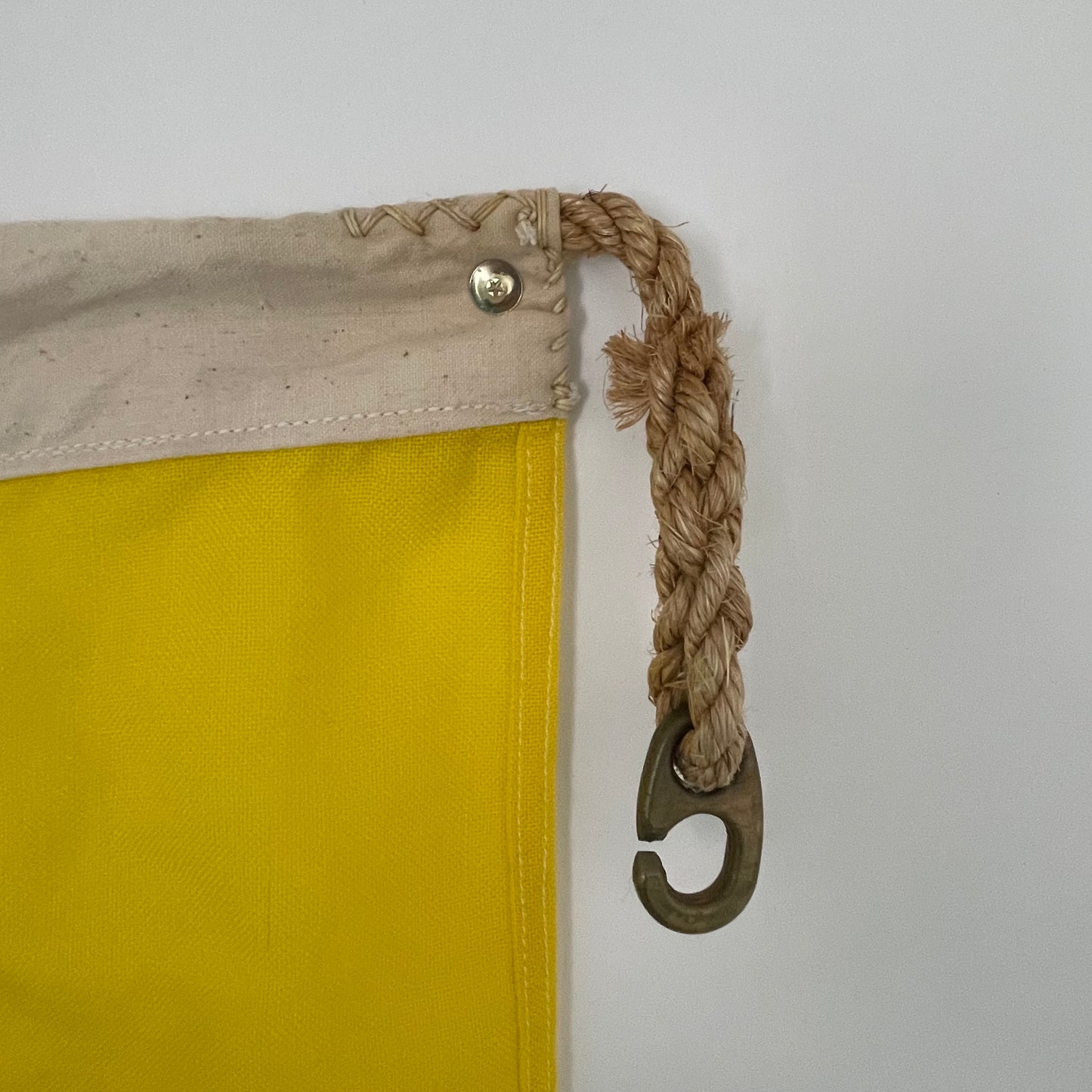 Vintage nautical flag from New Zealand - red, white, navy blue and yellow flag