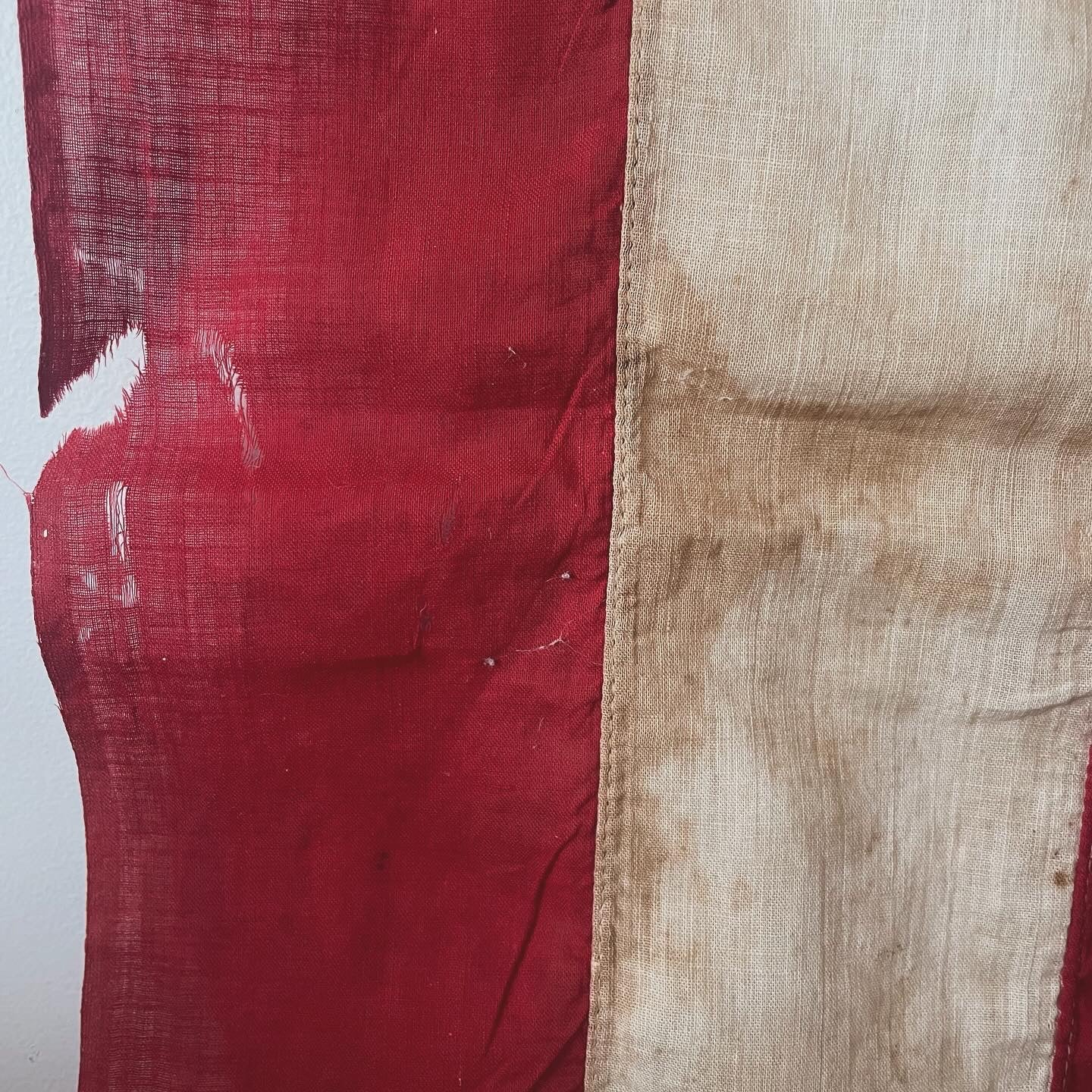 Antique 46 star American flag - Oklahoma state admission flag 1907