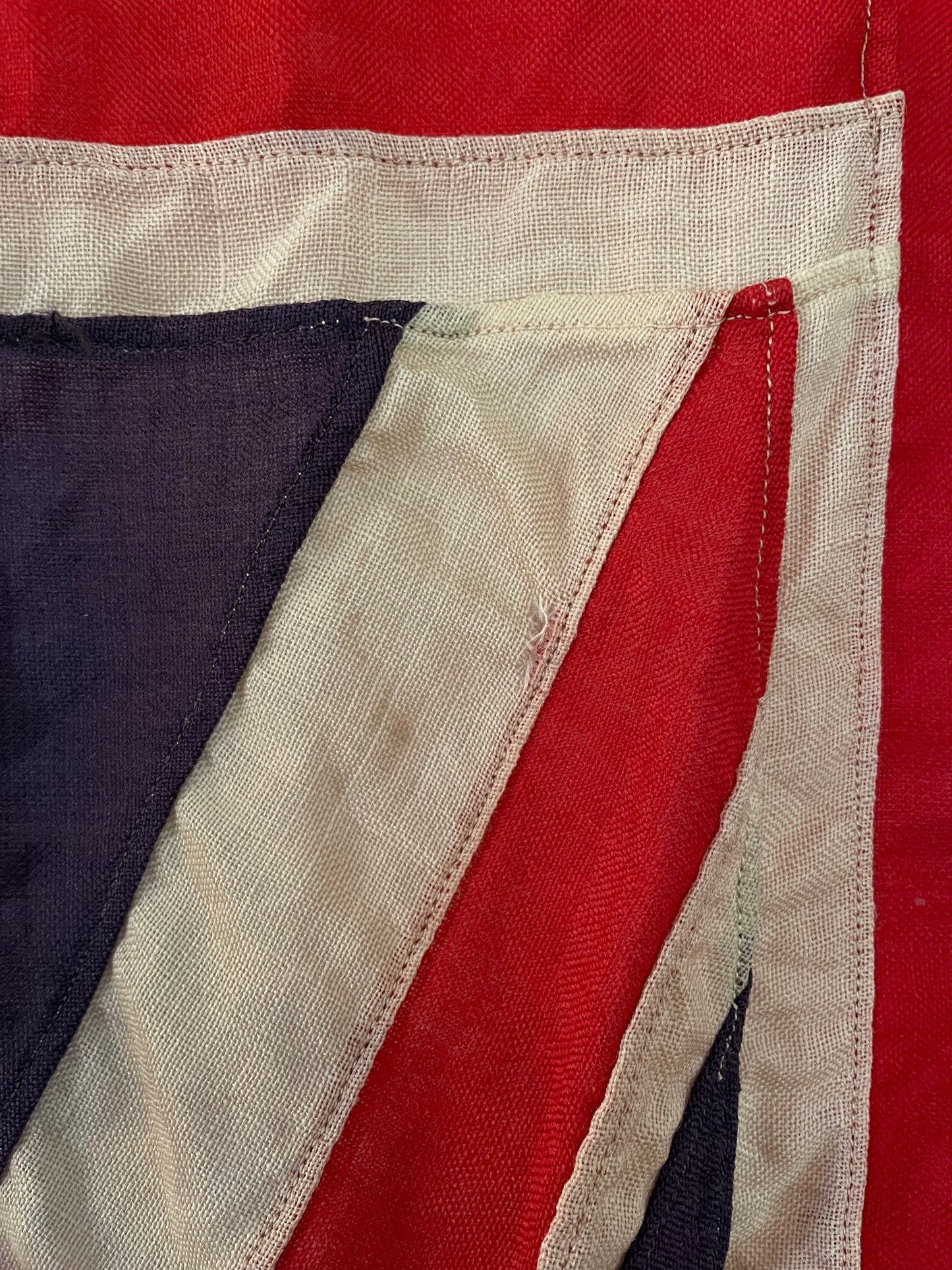 Large Vintage British Ensign Nautical Flag - Red Union Jack wool flag - British Navy