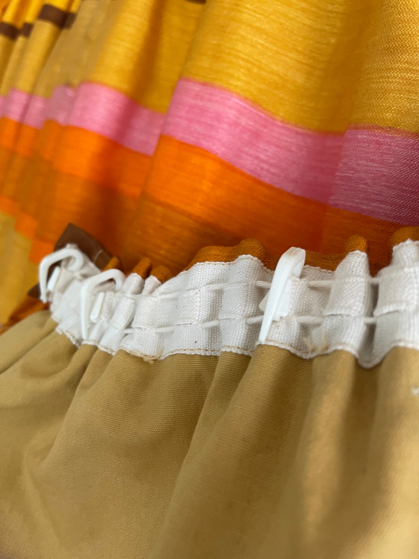 Desert Sunset - Vintage 1970’s drapes from Germany by Schloss & Druck - retro pink, yellow and orange curtains