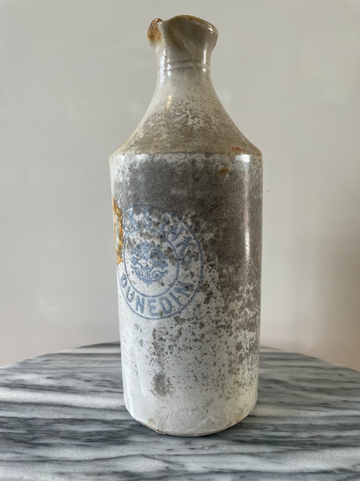 Dunedin, New Zealand Antique glazed Stoneware ink bottle