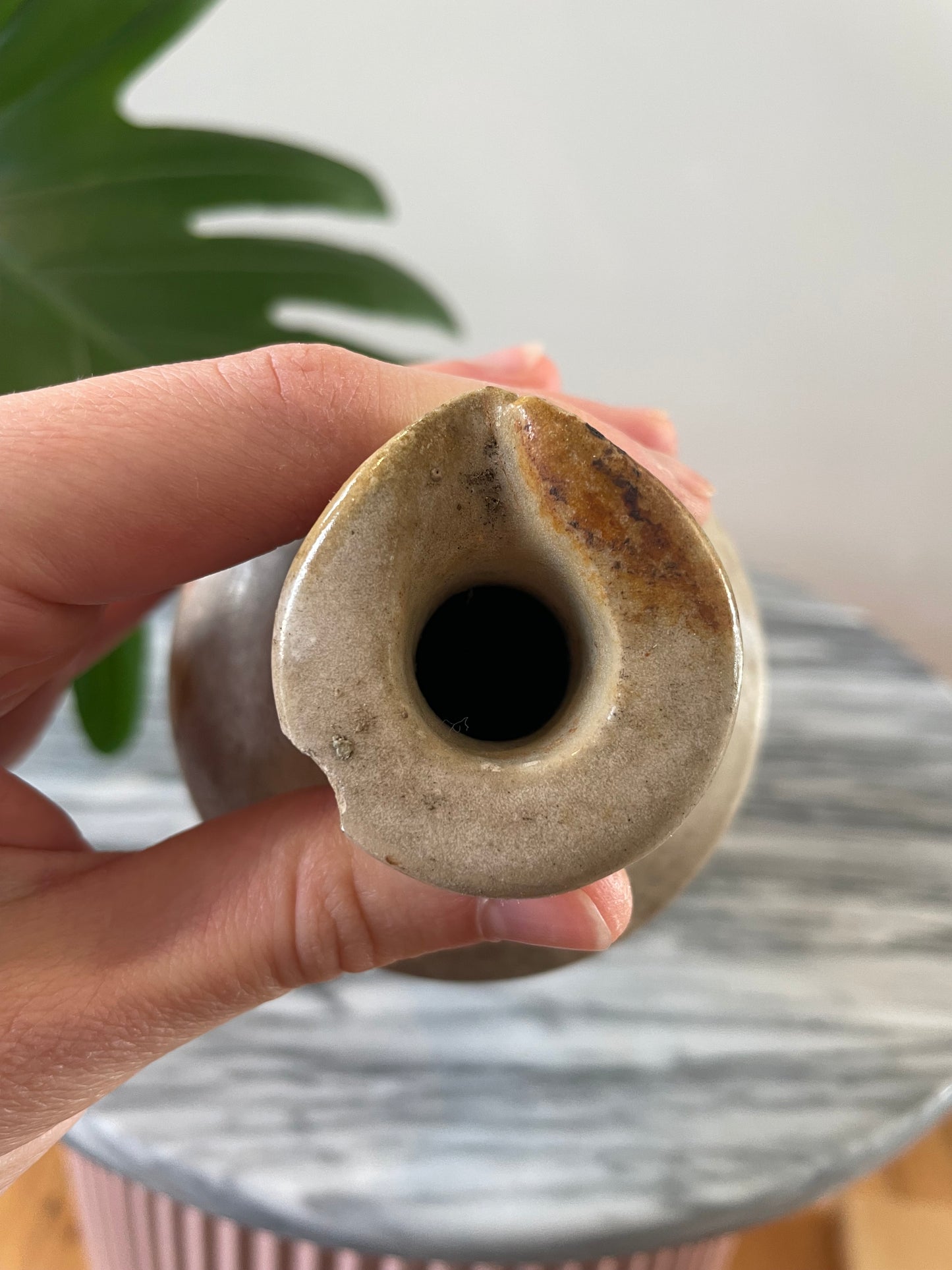 Dunedin, New Zealand Antique glazed Stoneware ink bottle