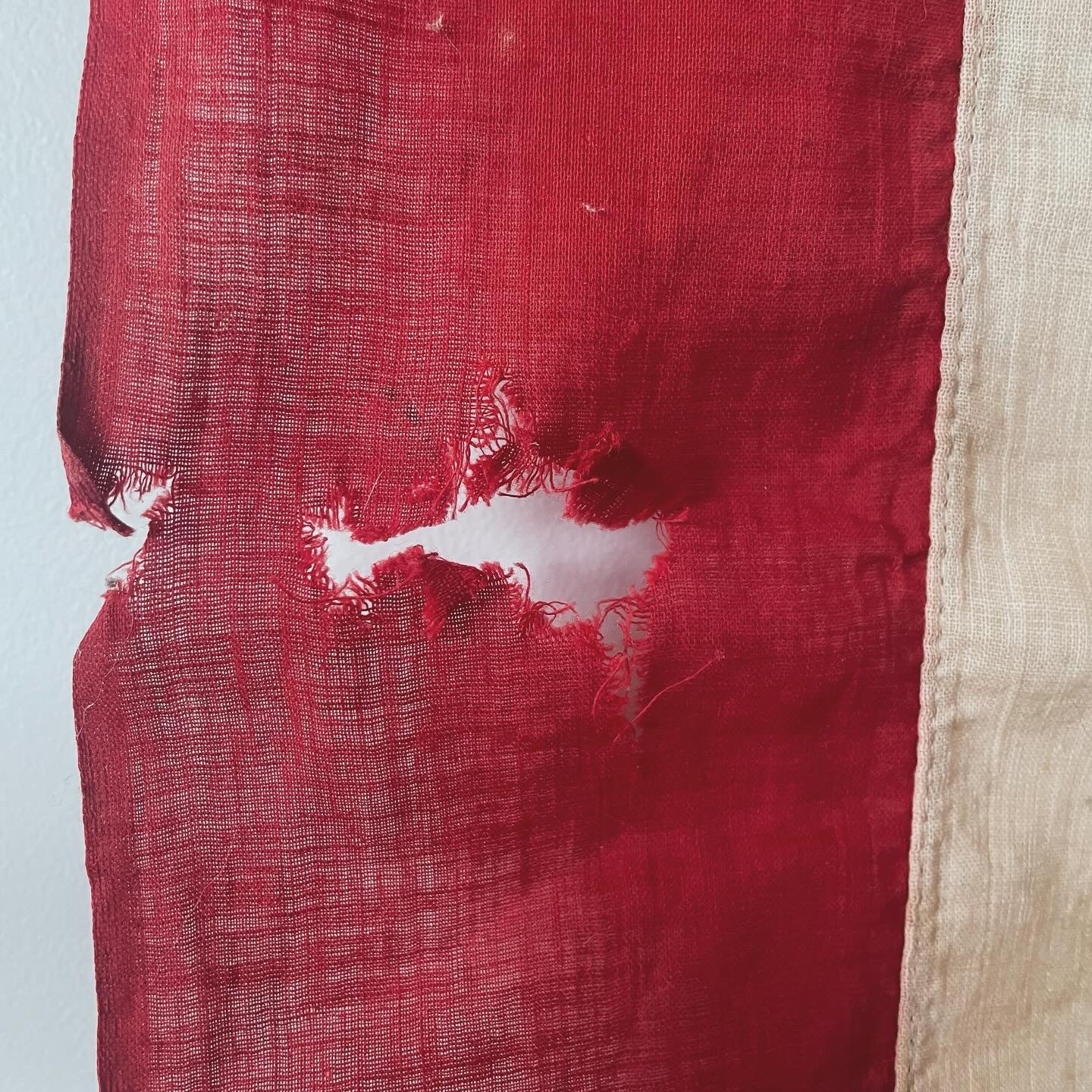 Antique 46 star American flag - Oklahoma state admission flag 1907