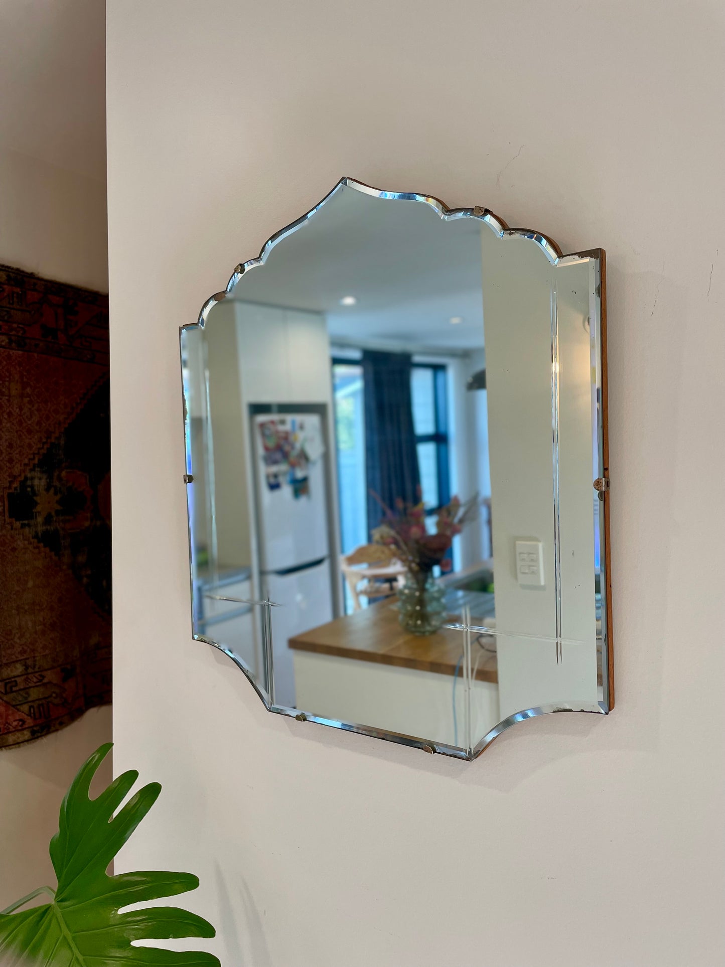 Turkish Delight - vintage Art Deco mirror with stylized pointed arch shape
