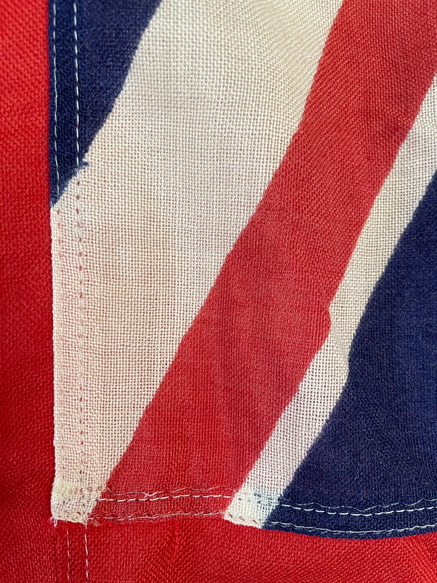 Vintage British Ensign Naval Flag - Red Union Jack wool flag - Nautical