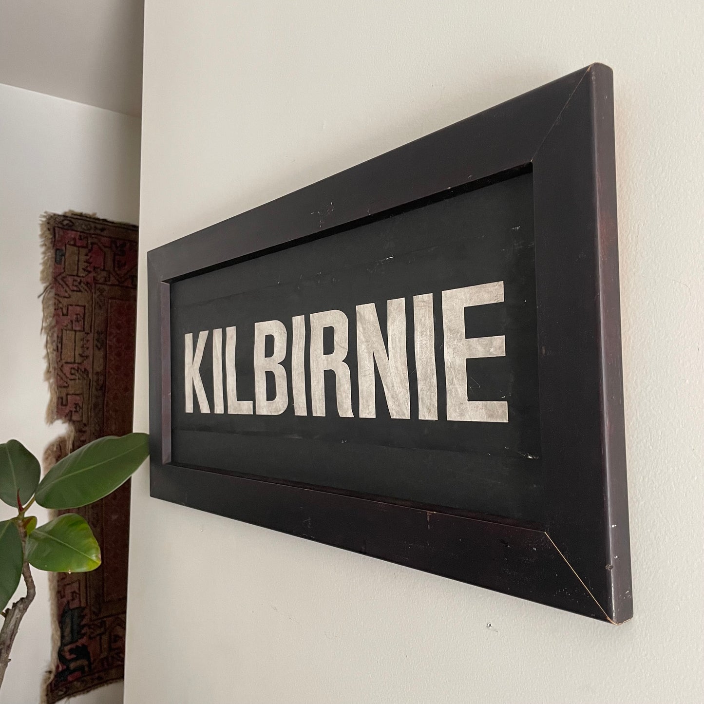 Vintage bus blind from New Zealand - vintage sign Kilbirnie Wellington NZ