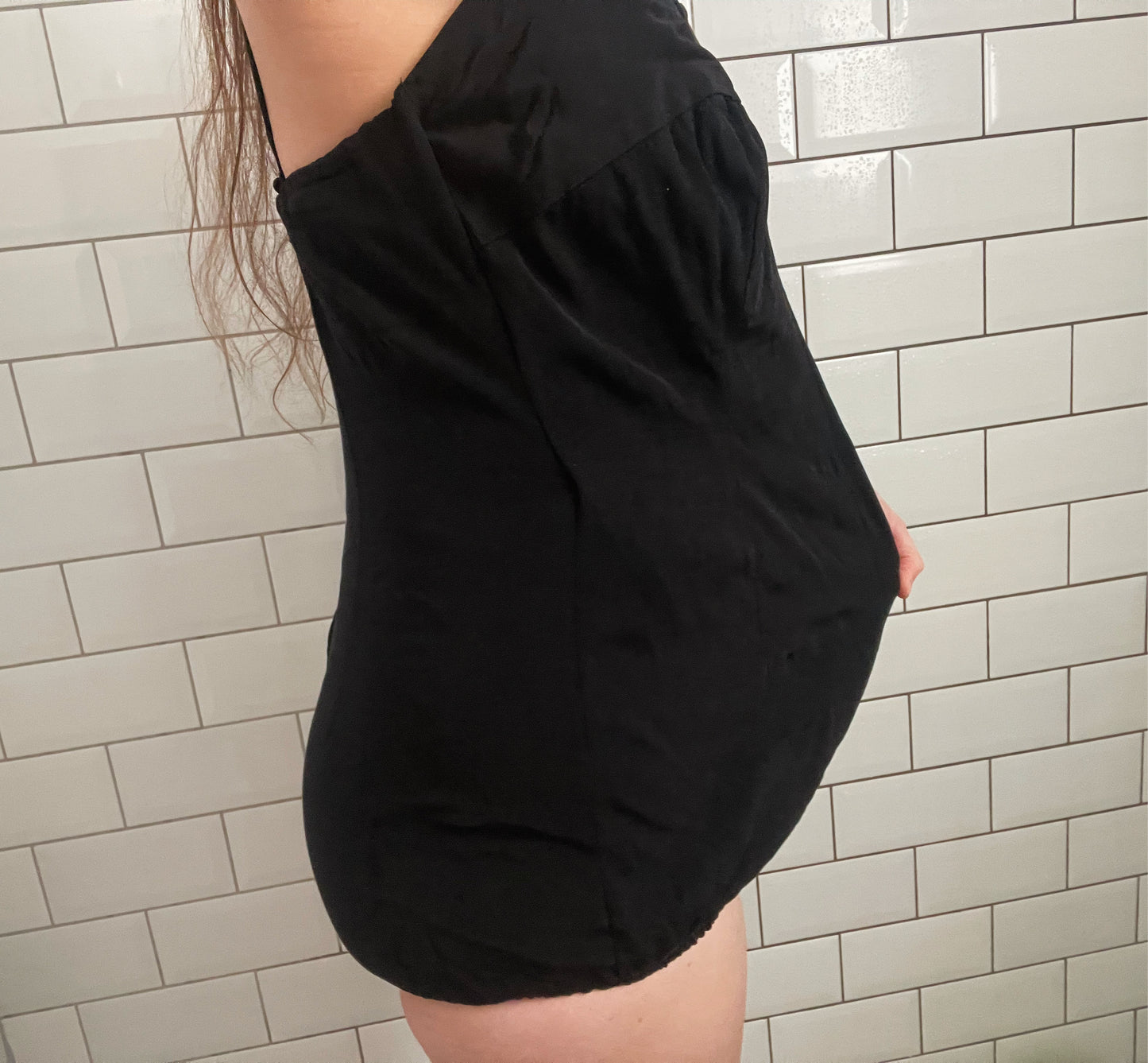 Vintage maternity swimsuit / plus size retro Jantzen onepiece swimwear