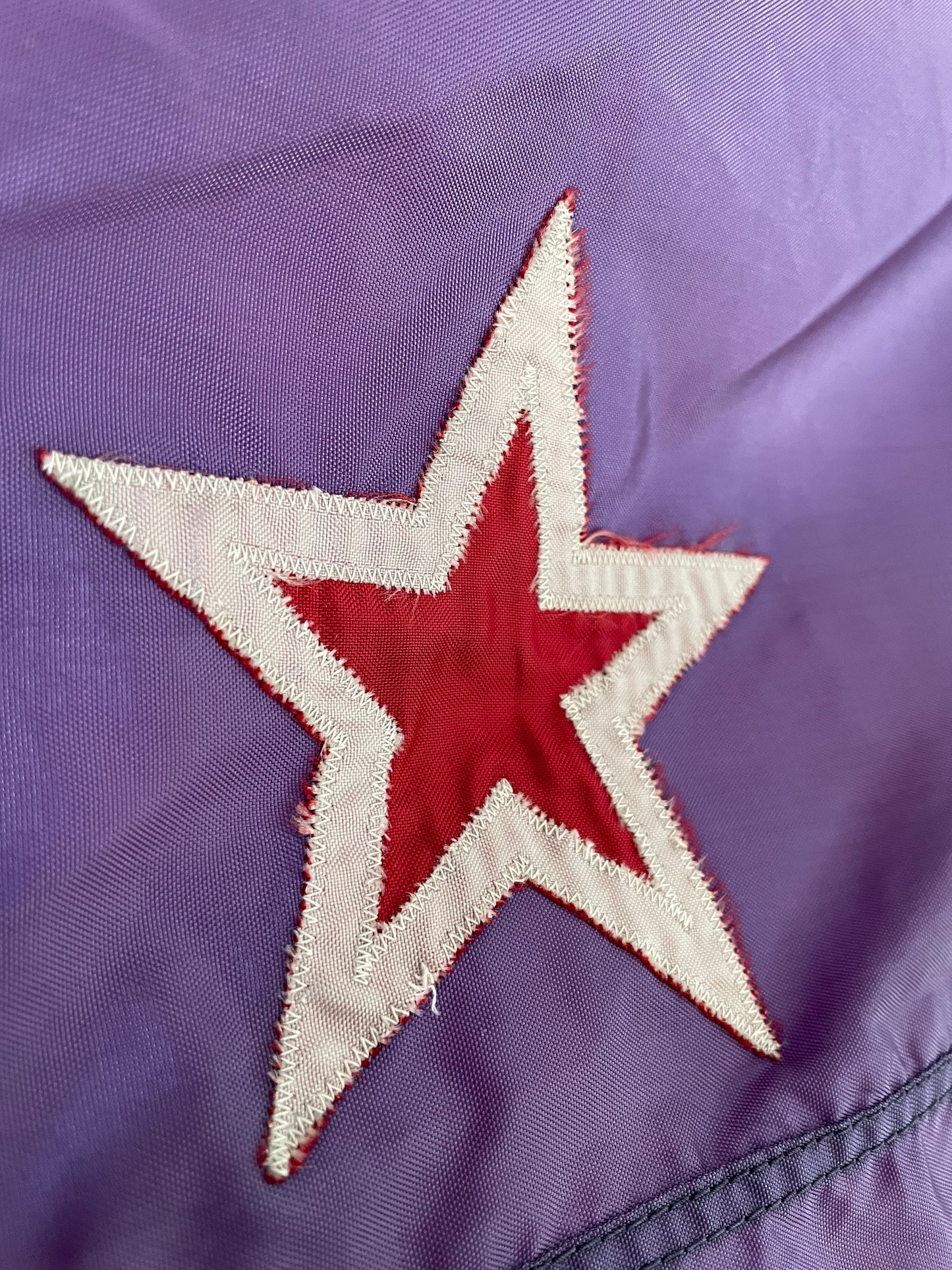 Vintage 1980s New Zealand flag - Nylon faded purple flag of Aotearoa NZ
