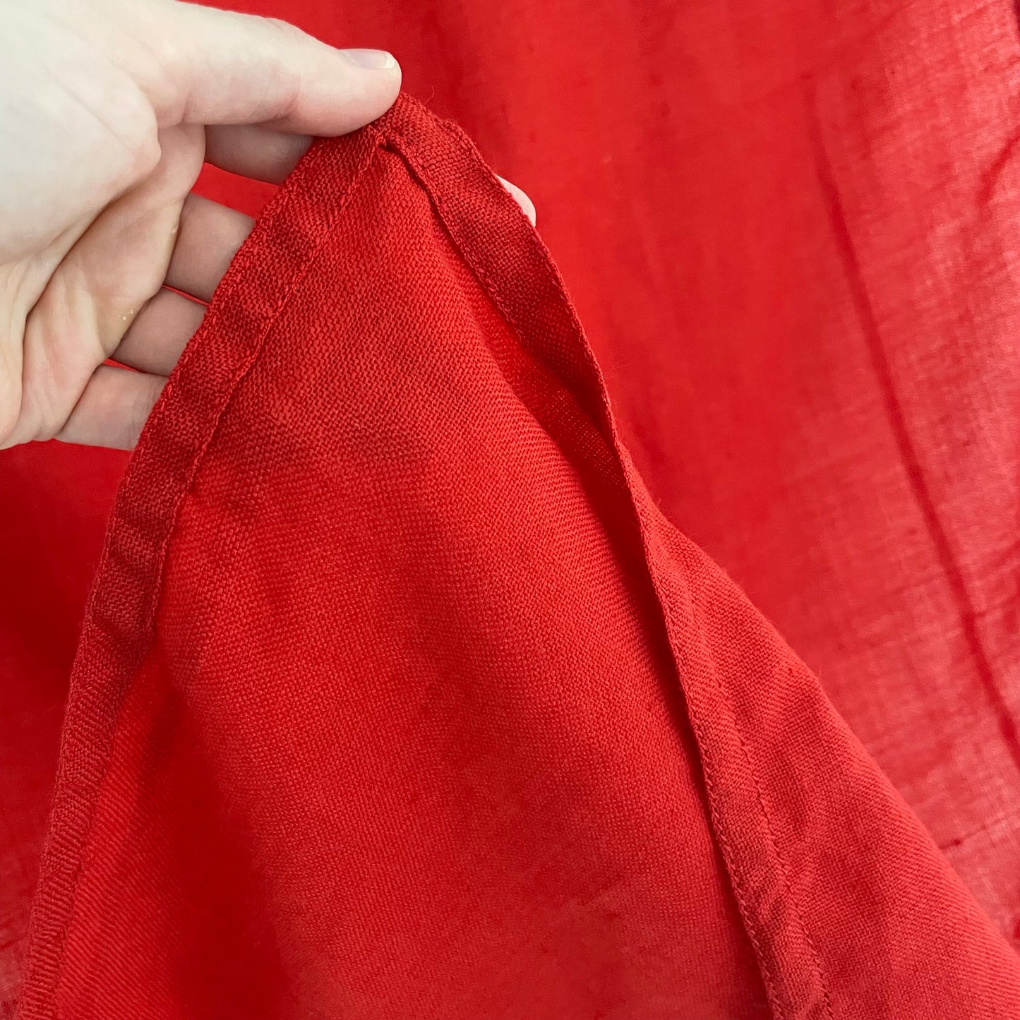 Vintage nautical ship flag from New Zealand - red signal flag