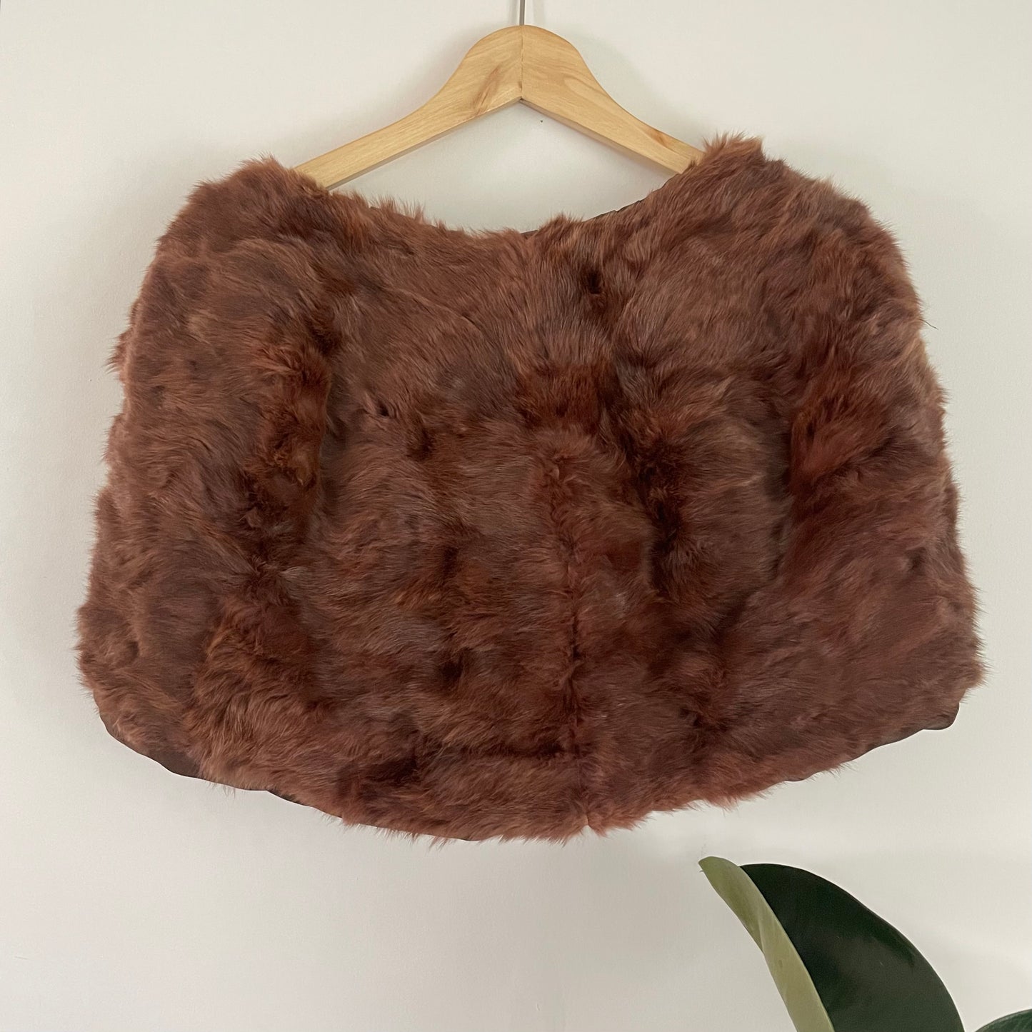 Auburn fur stole - real fur antique shrug wrap bolero for winter wedding