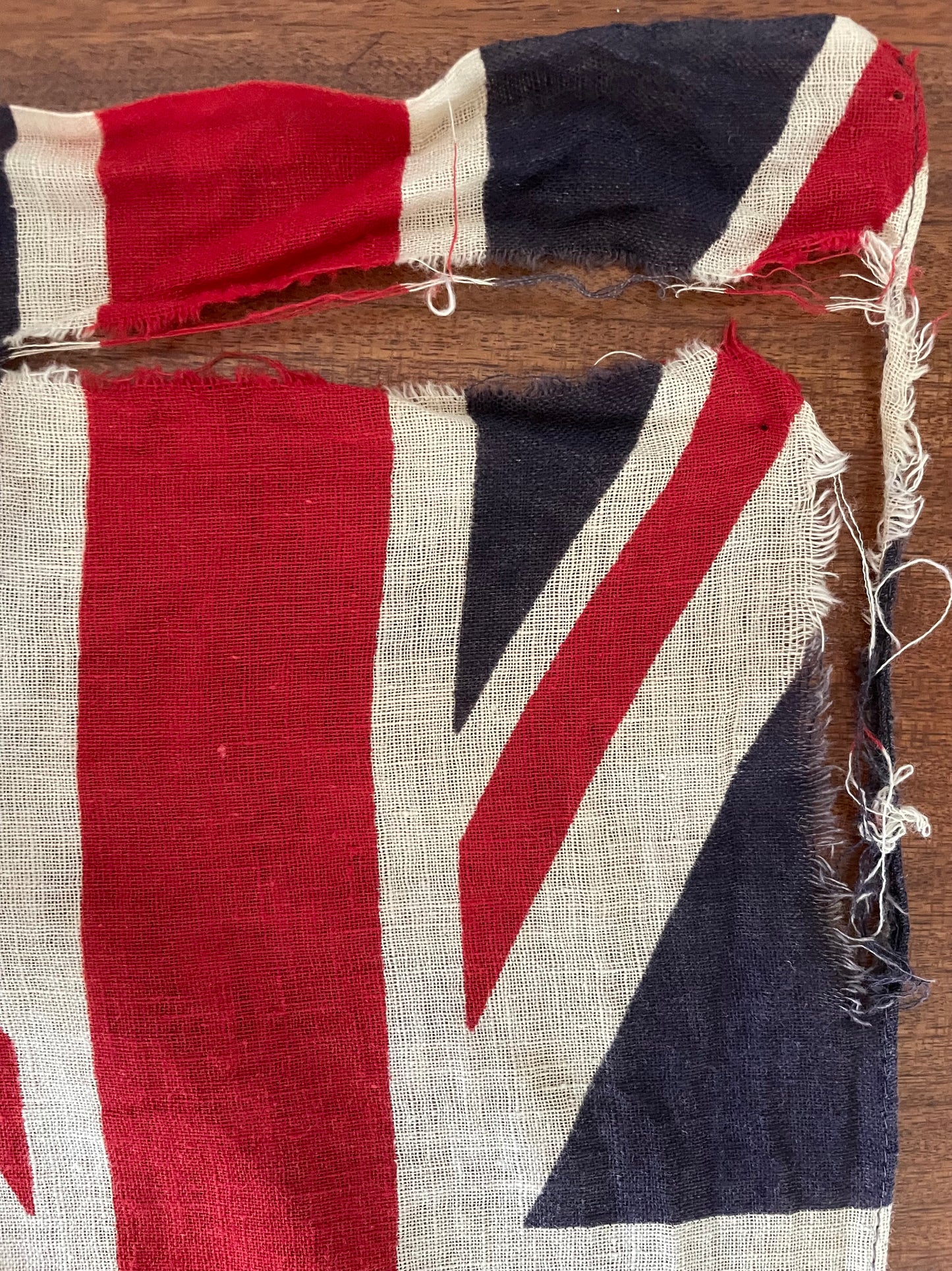 Antique printed cotton flag of New Zealand - small flag of Aotearoa NZ