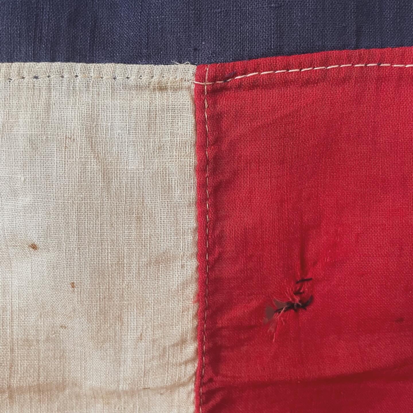 Antique 46 star American flag - Oklahoma state admission flag 1907