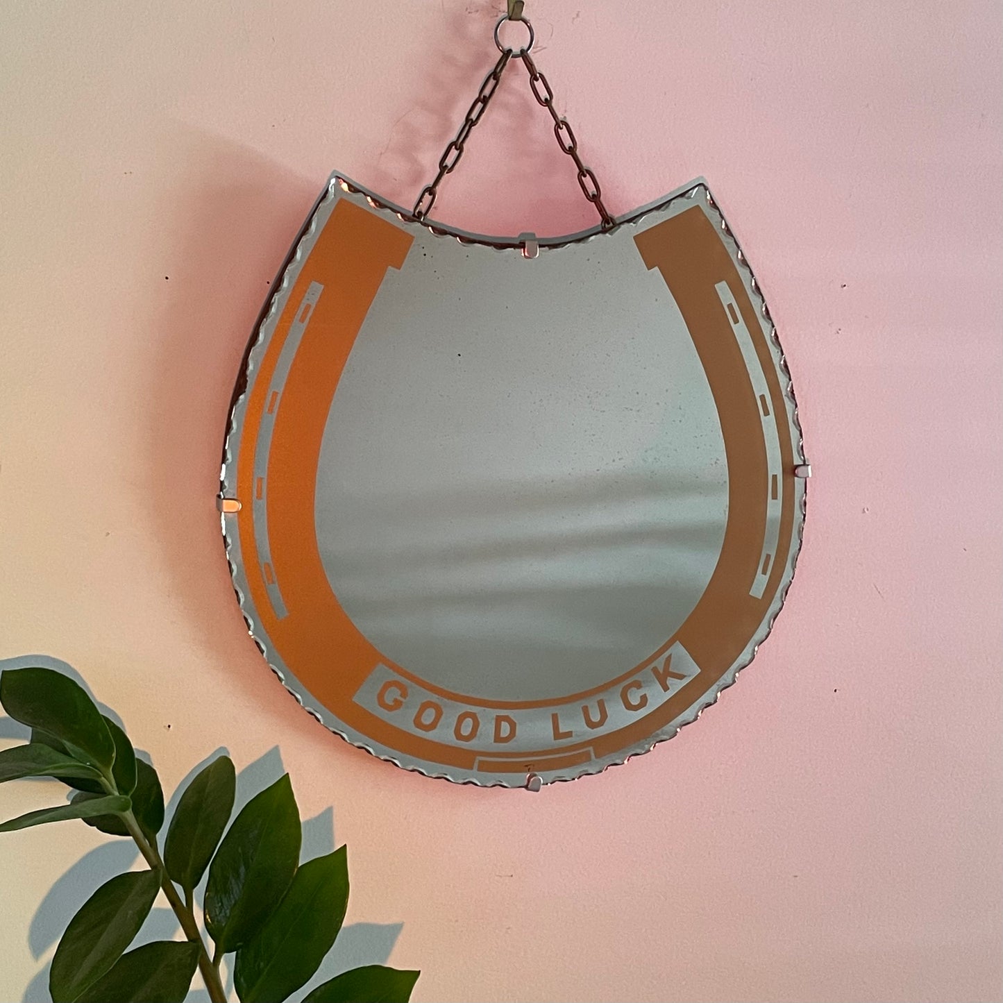 Good Luck, Babe - Horseshoe shaped vintage good luck mirror
