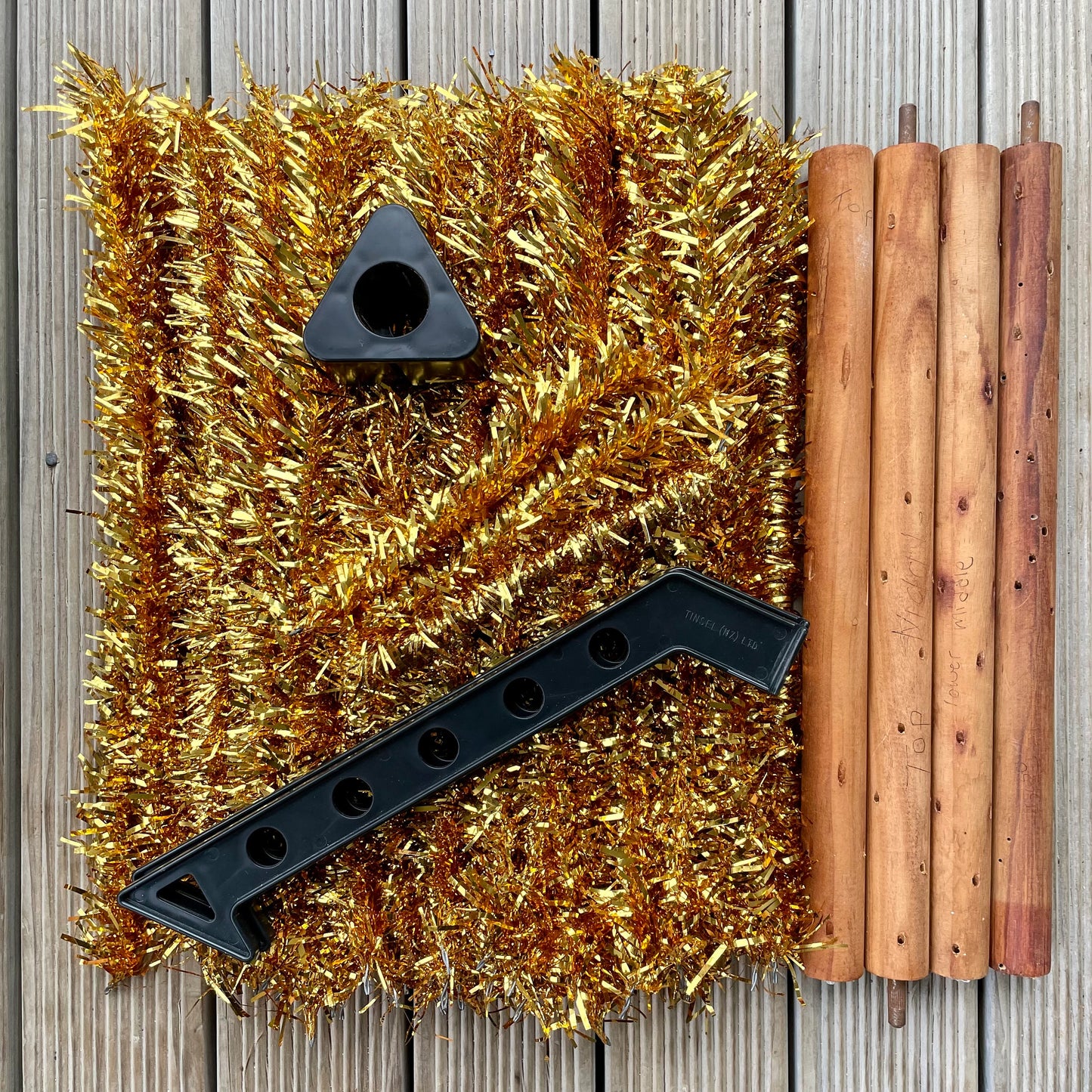 Rare 7’ Gold midcentury modern Christmas Tree