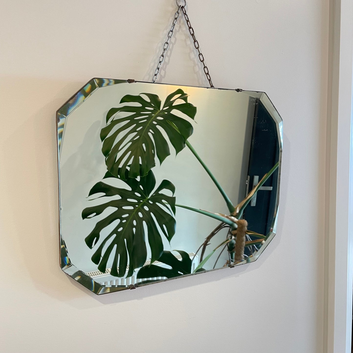 Rectangular vintage art deco mirror