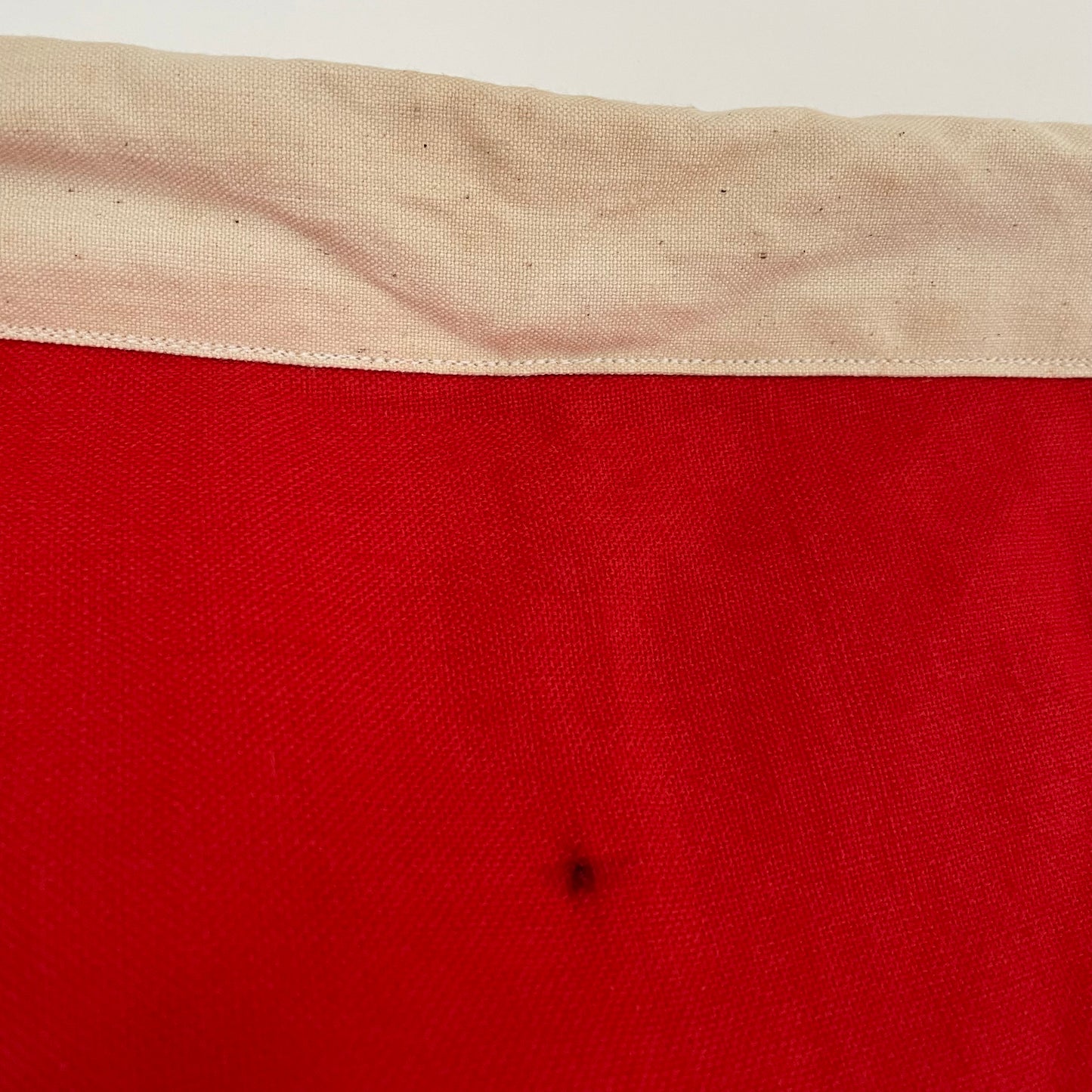 Vintage nautical ship flag from New Zealand - red signal flag