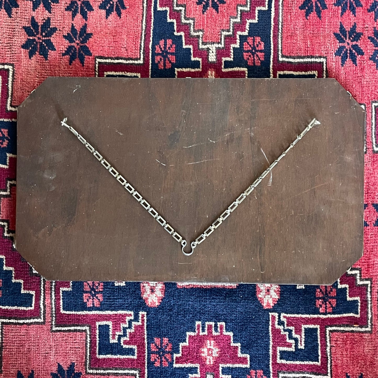 Antique beveled mirror - frameless Art deco mirror