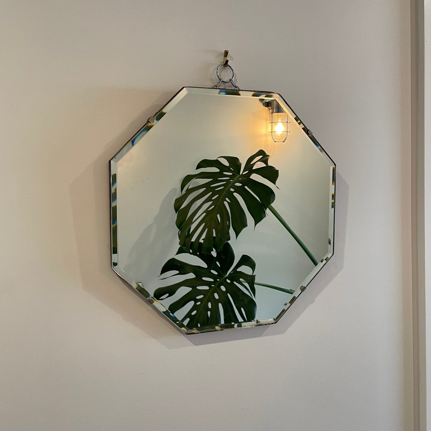 Vintage octagonal mirror