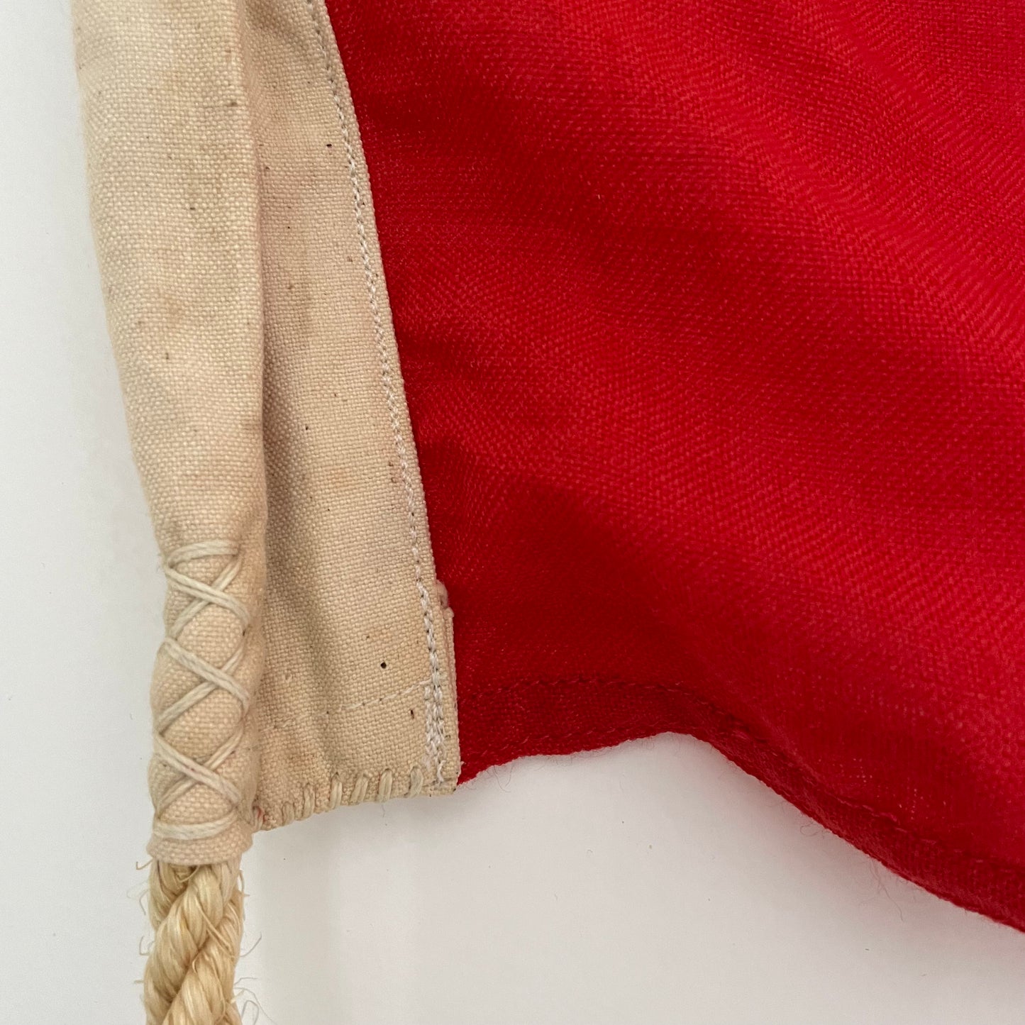 Vintage nautical ship flag from New Zealand - red signal flag