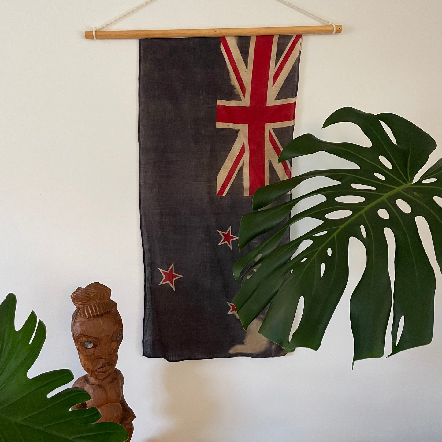 Antique New Zealand flag - printed cotton flag of Aotearoa NZ