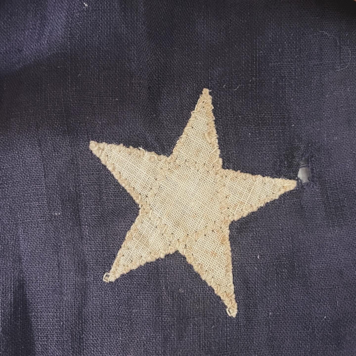 Antique 46 star American flag - Oklahoma state admission flag 1907