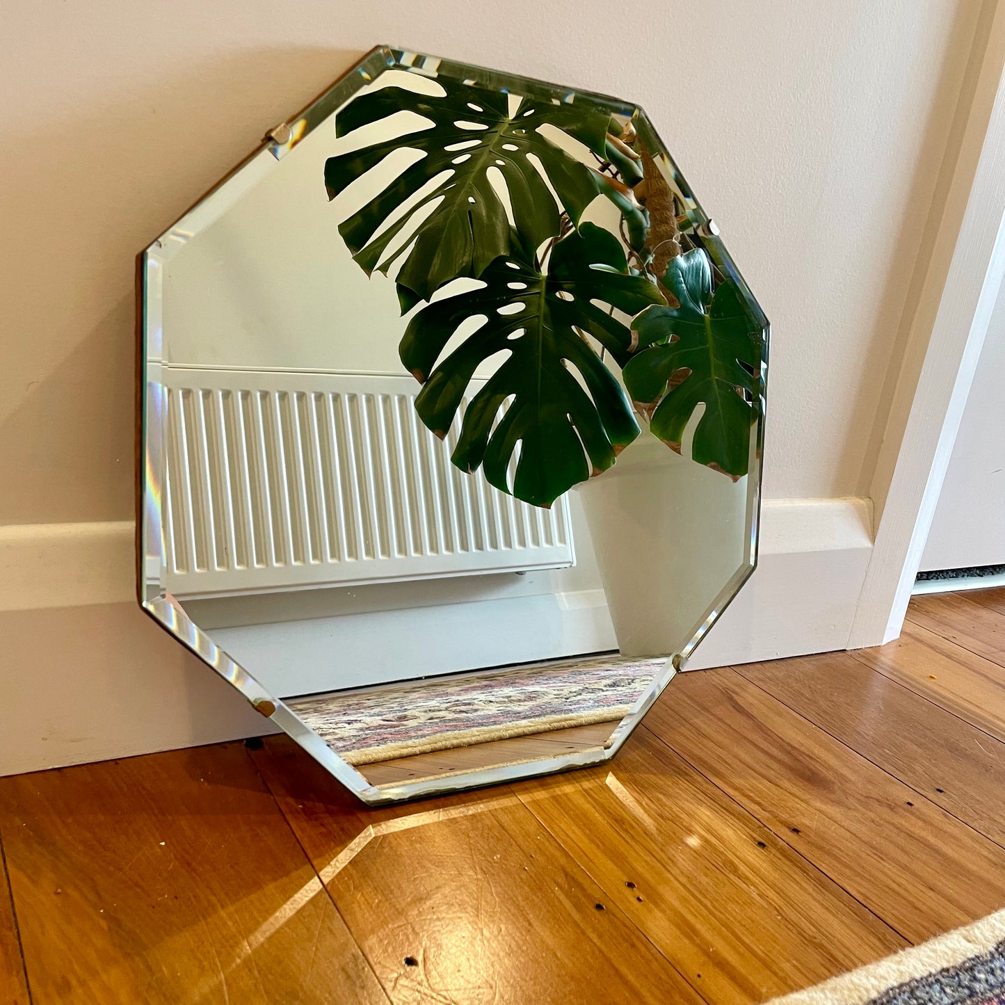 Vintage octagonal mirror