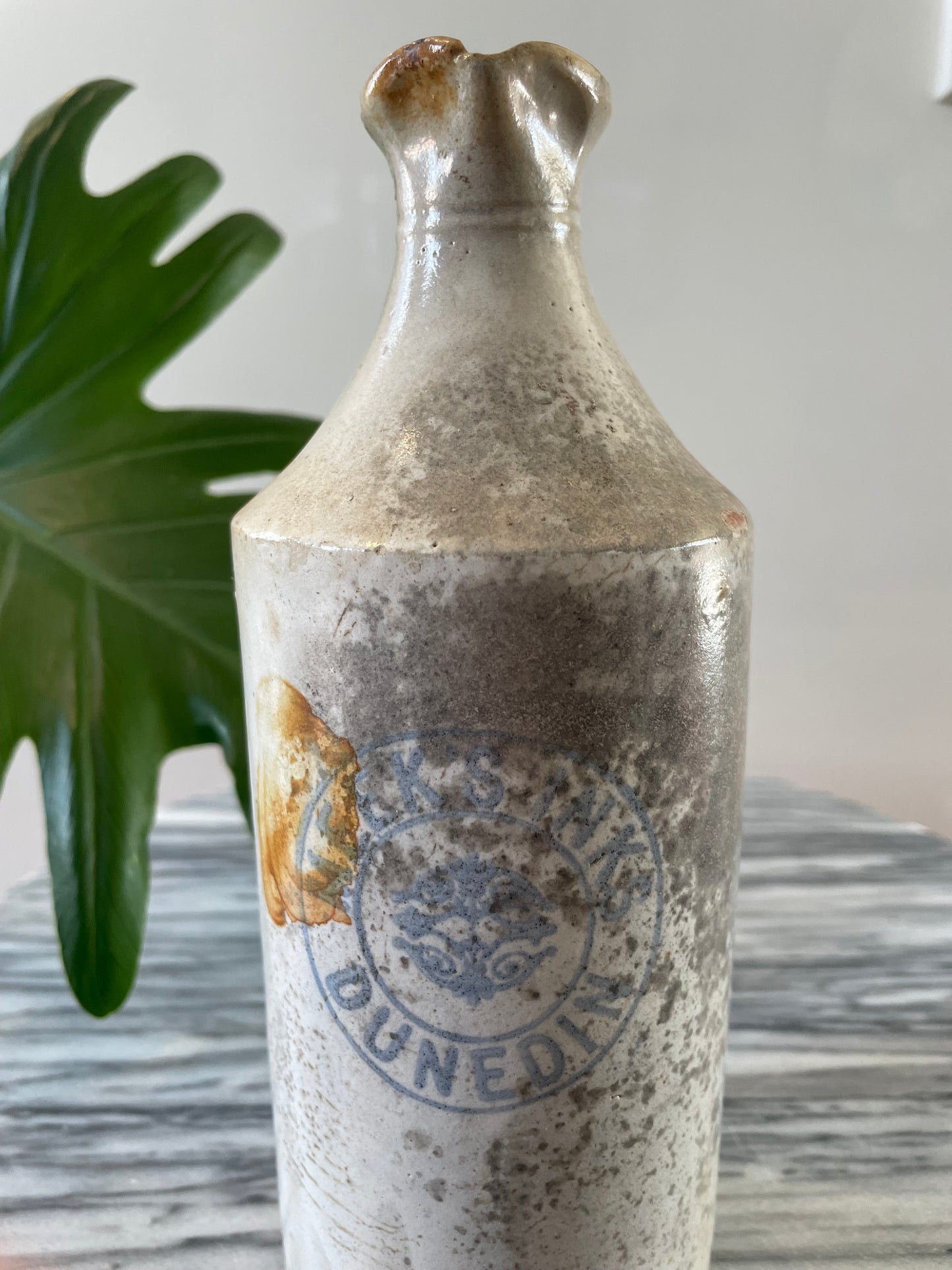 Dunedin, New Zealand Antique glazed Stoneware ink bottle