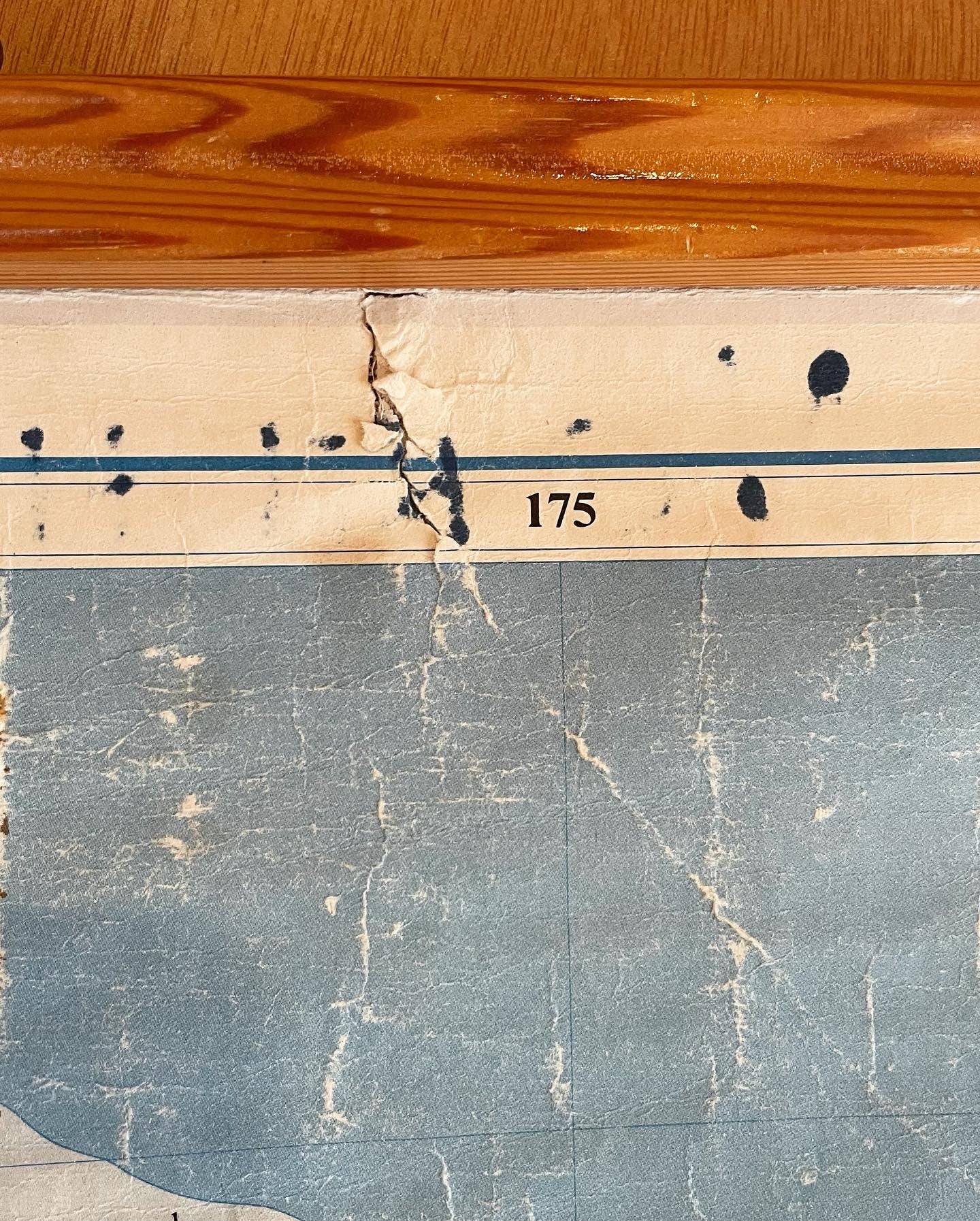 Large vintage hanging map of New Zealand - North Island chart