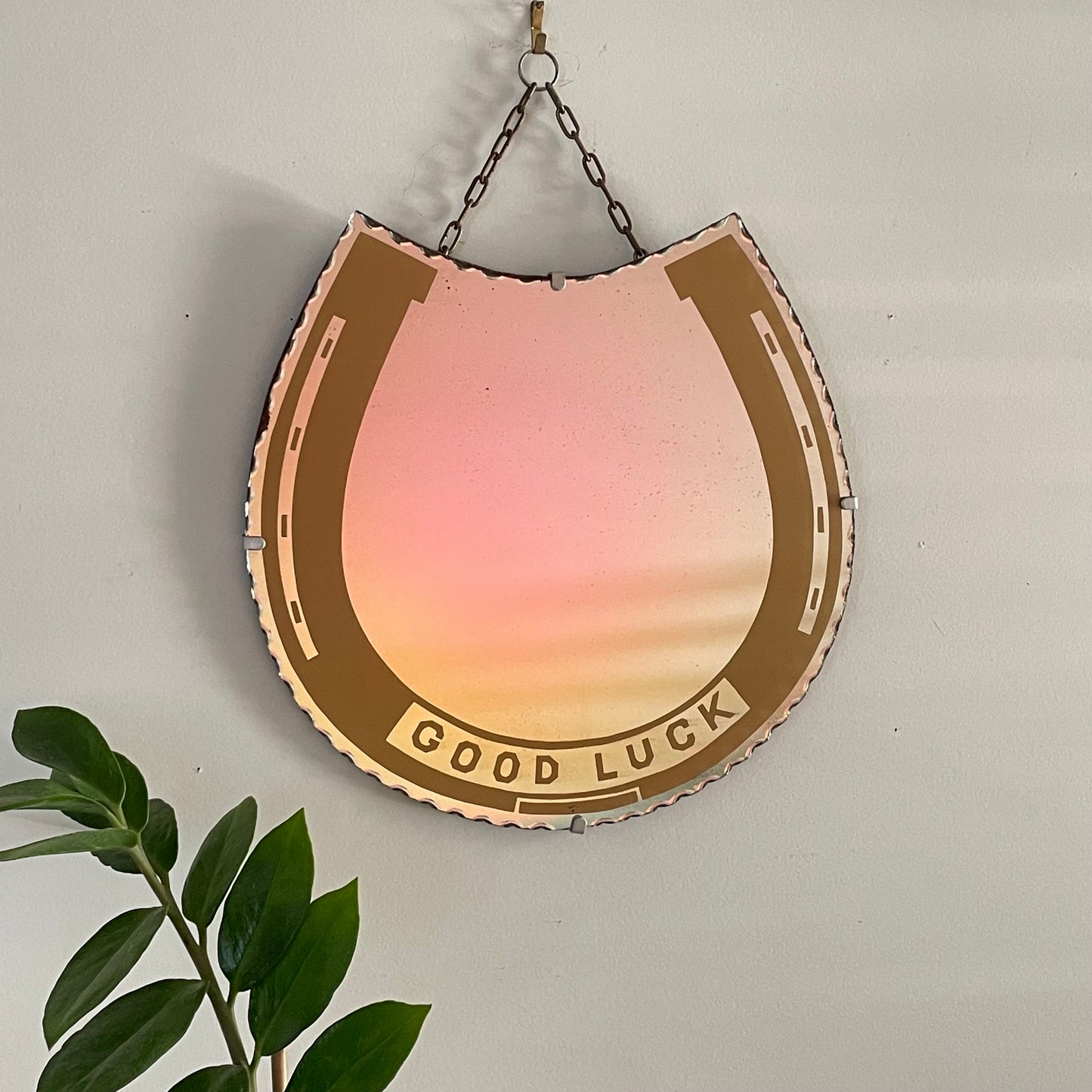 Good Luck, Babe - Horseshoe shaped vintage good luck mirror