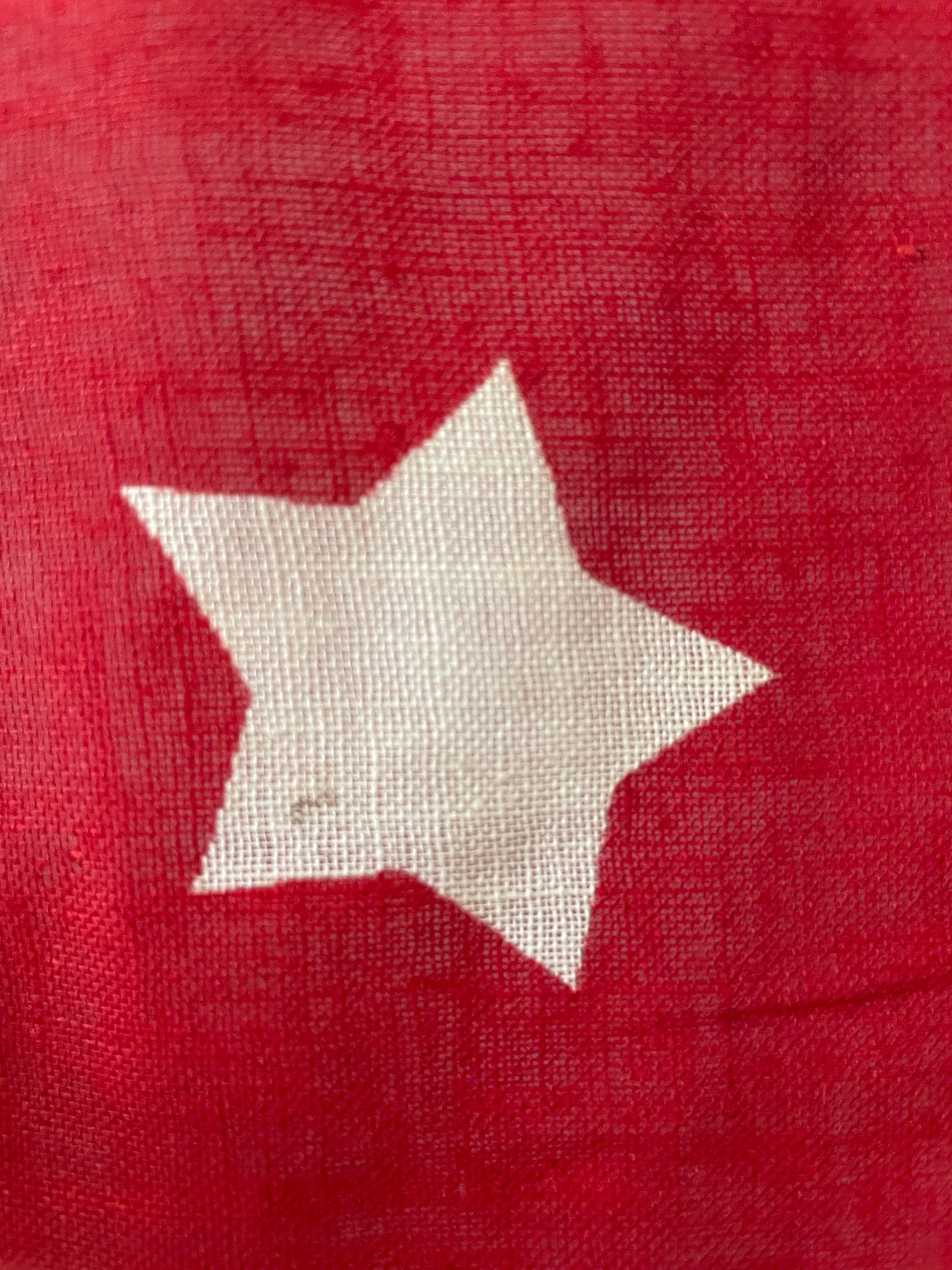 Antique Australian Red Ensign Flag - vintage cotton parade flag on pole