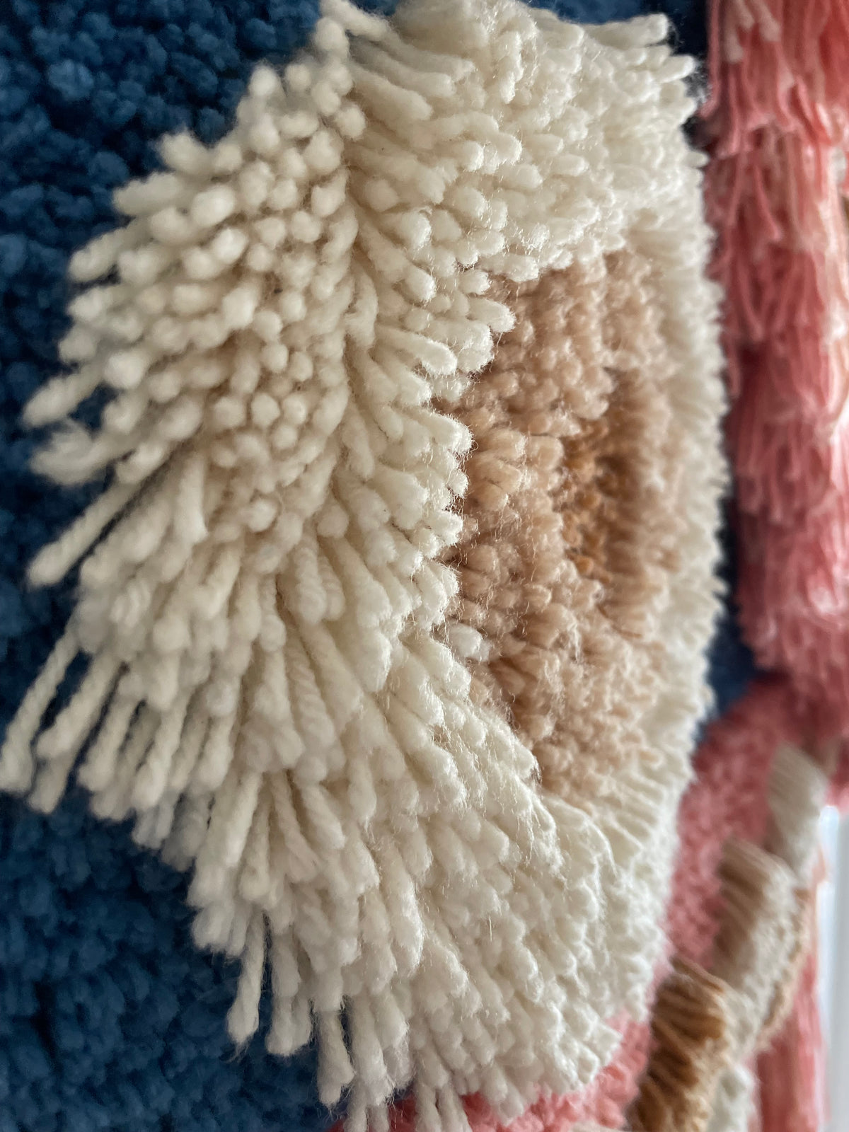 The Great Barrier Reef tapestry - vintage latch hook 3D macrame wall hanging