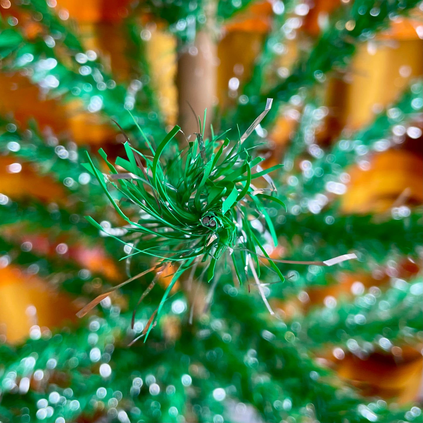 Kelly Green Christmas - Shiny green and silver vintage Christmas tree - 4 foot midcentury modern aluminum Xmas tree