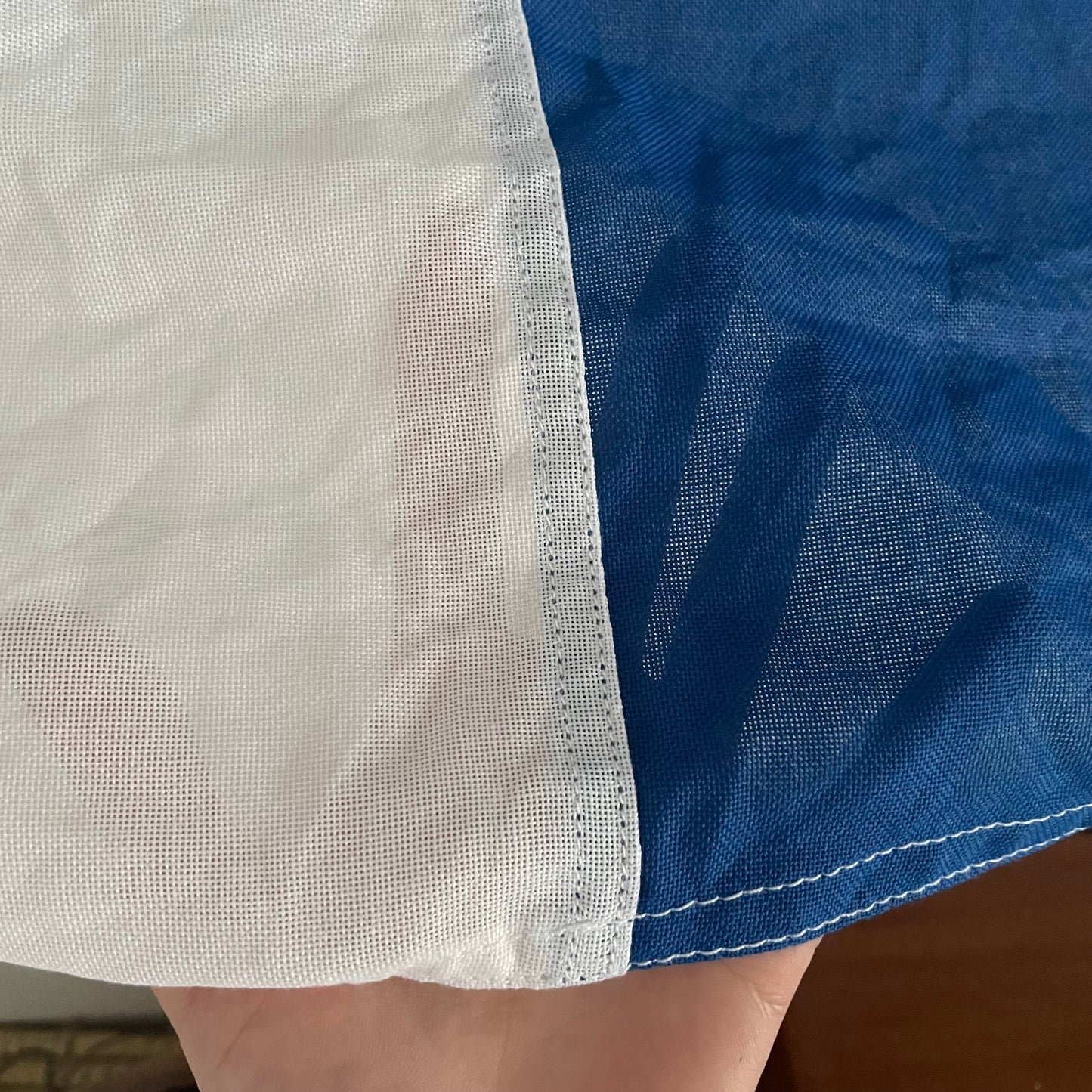 XL blue and white pennant signal flag - vintage nautical flag from Australia