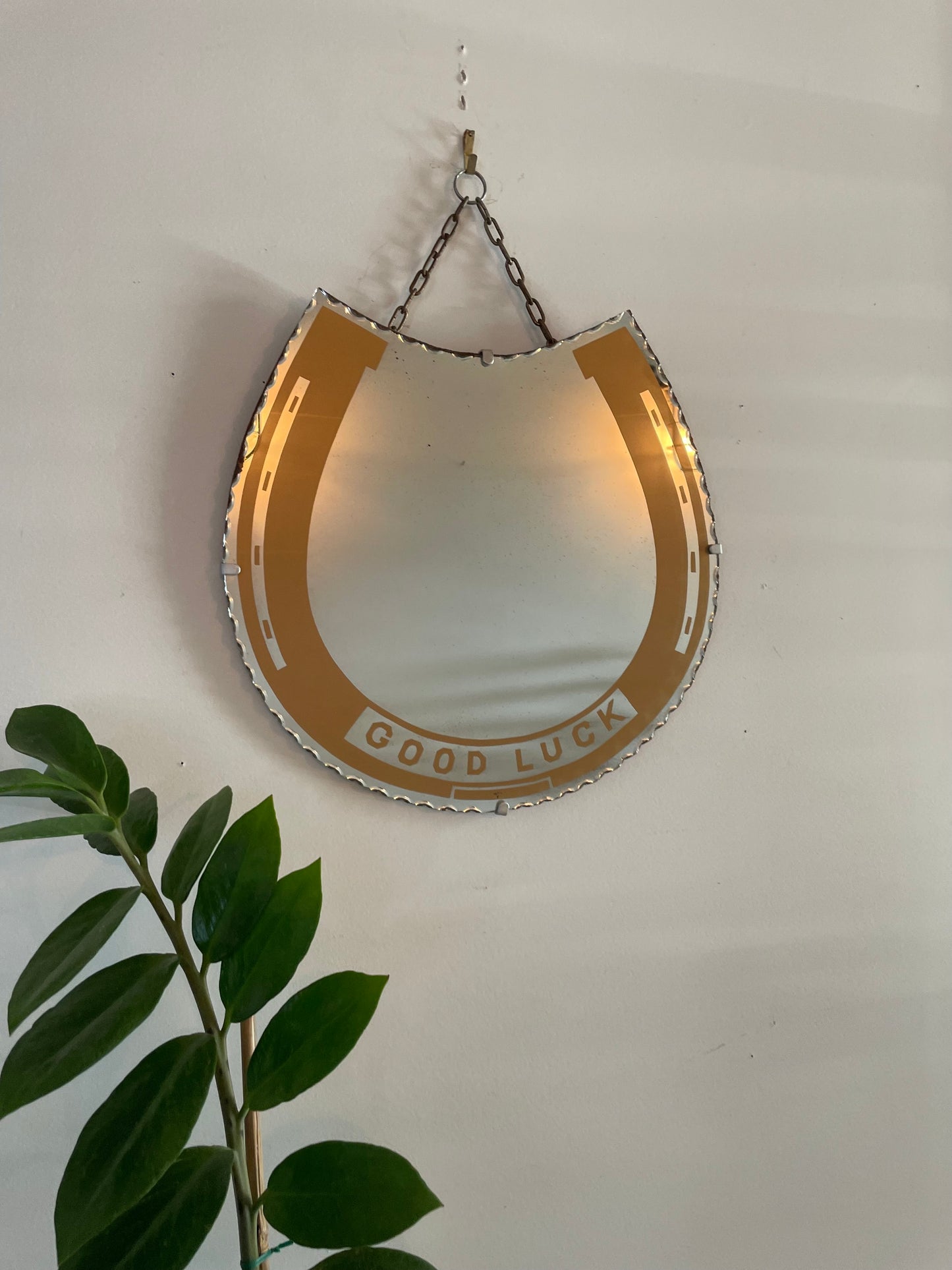 Good Luck, Babe - Horseshoe shaped vintage good luck mirror