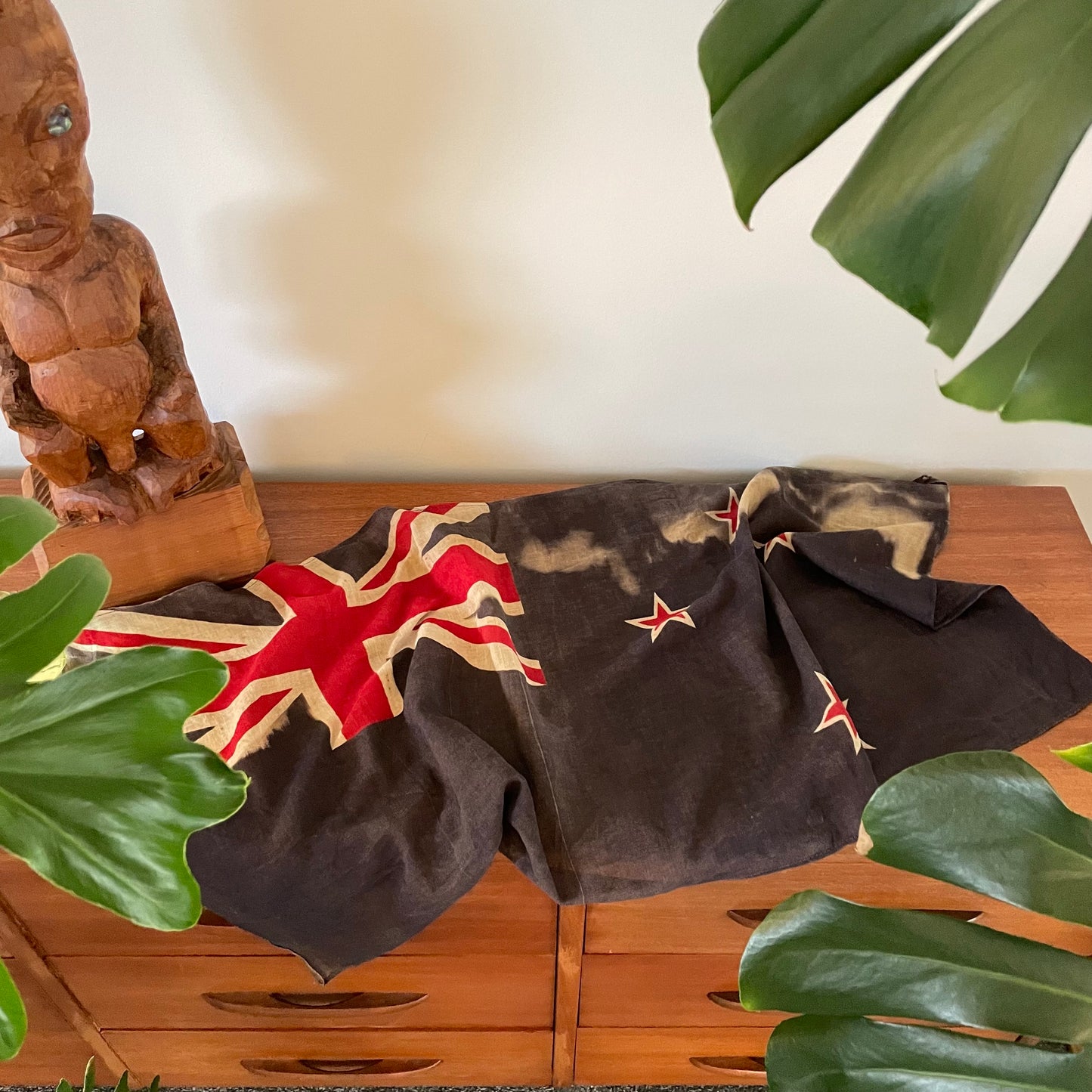 Antique New Zealand flag - printed cotton flag of Aotearoa NZ
