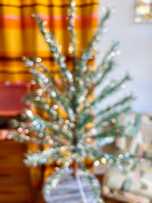 Good Vibes Tree - Authentic atomic aluminum Christmas tree / vintage tinsel tree