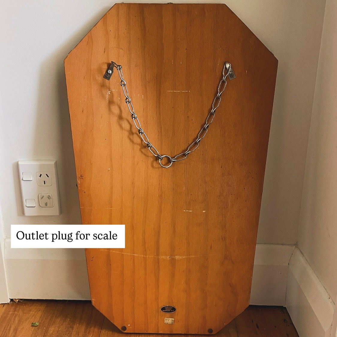 The nail in the coffin - Vintage Trapezoid shaped mirror with beveled edges