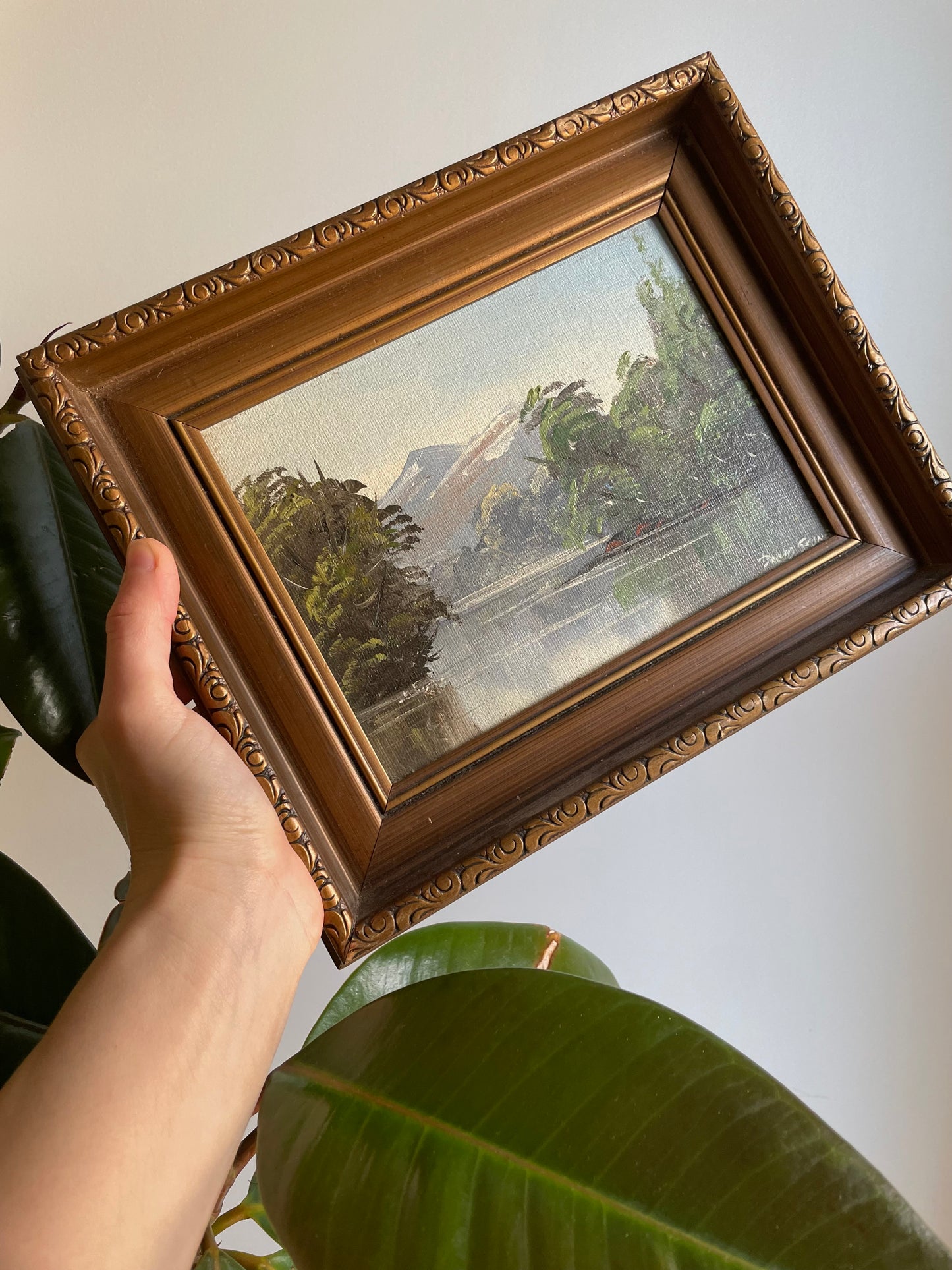 Original signed oil painting of Lake Moeraki in Haast, New Zealand