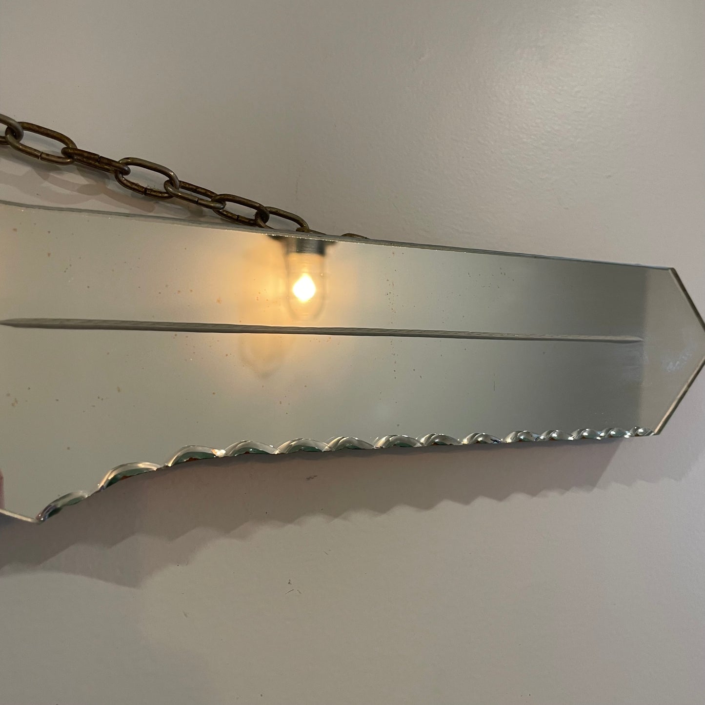 Key mirror - Midcentury modern mirror in key shape