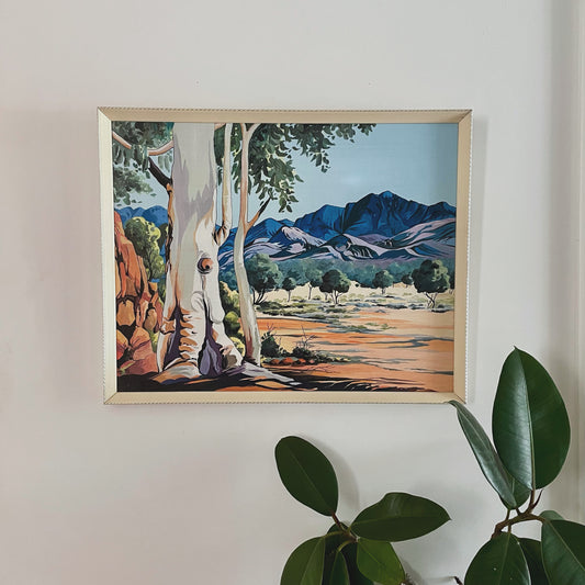 1974 Study of painting by Australia aboriginal artist Albert Namatjira