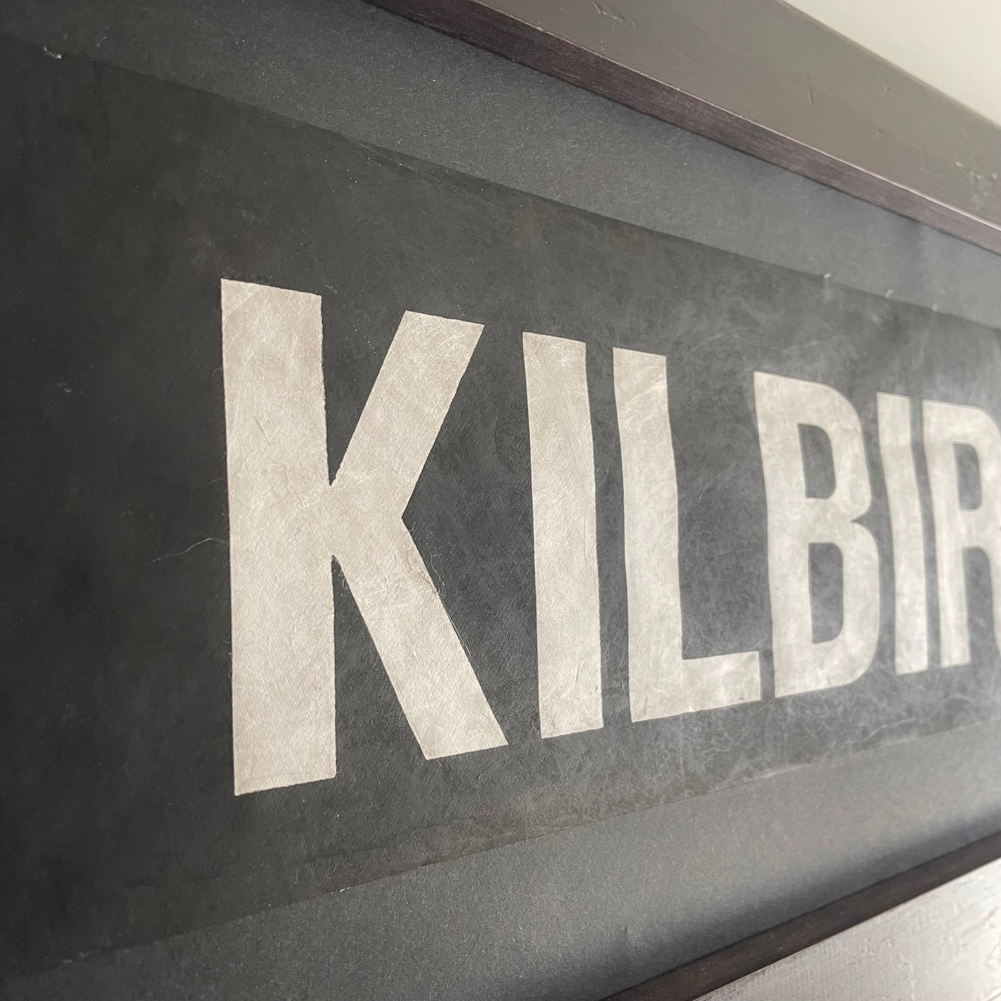 Vintage bus blind from New Zealand - vintage sign Kilbirnie Wellington NZ