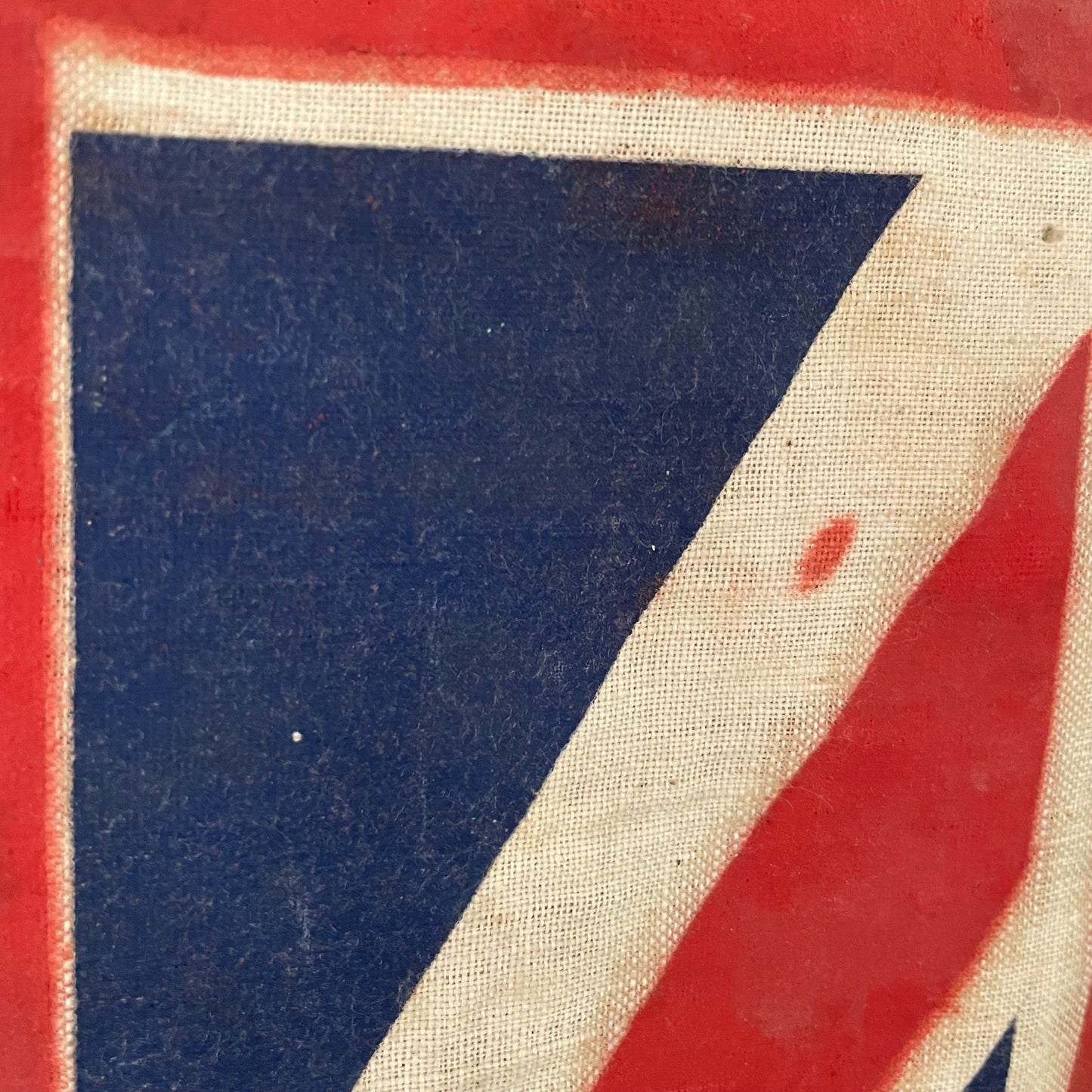 Antique painted parade flag - Australian Red Ensign Flag - vintage parade flag on pole