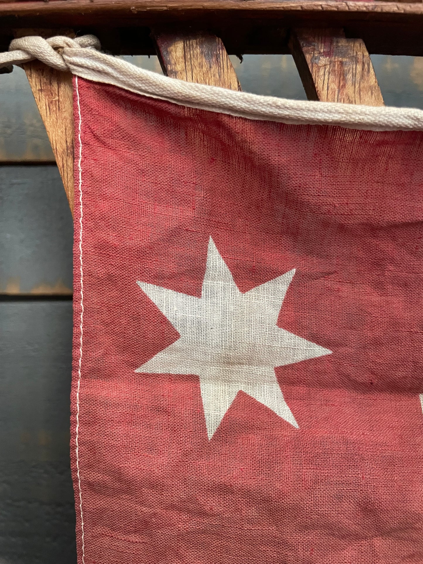 Small antique cotton Australian Red Ensign Flag - vintage parade flag