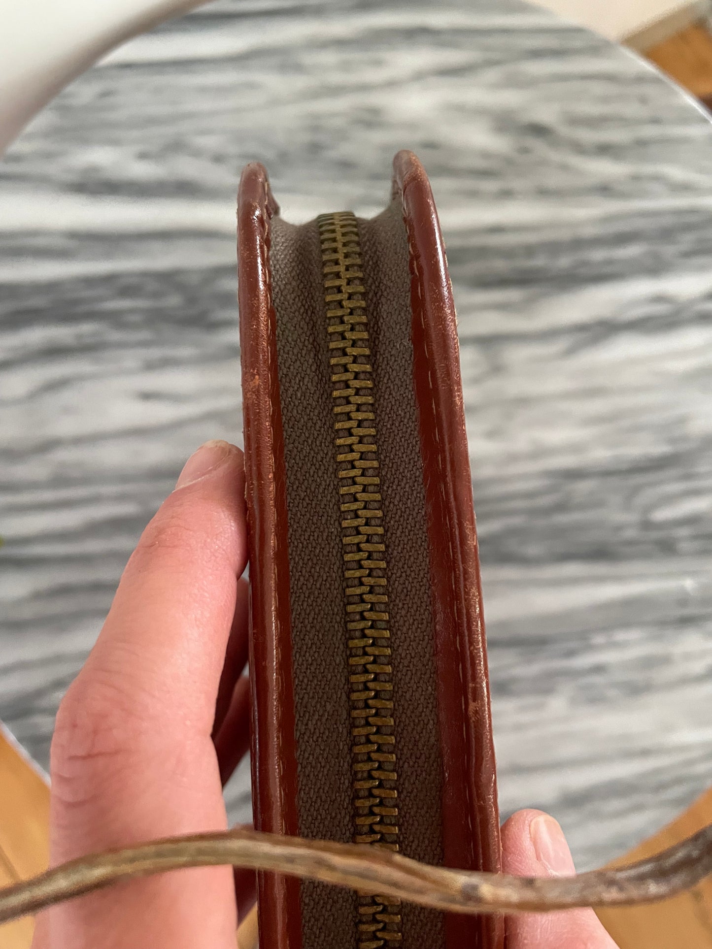 Vintage leather pocketbook embossed with a Māori chief from New Zealand / notebook cover writing case