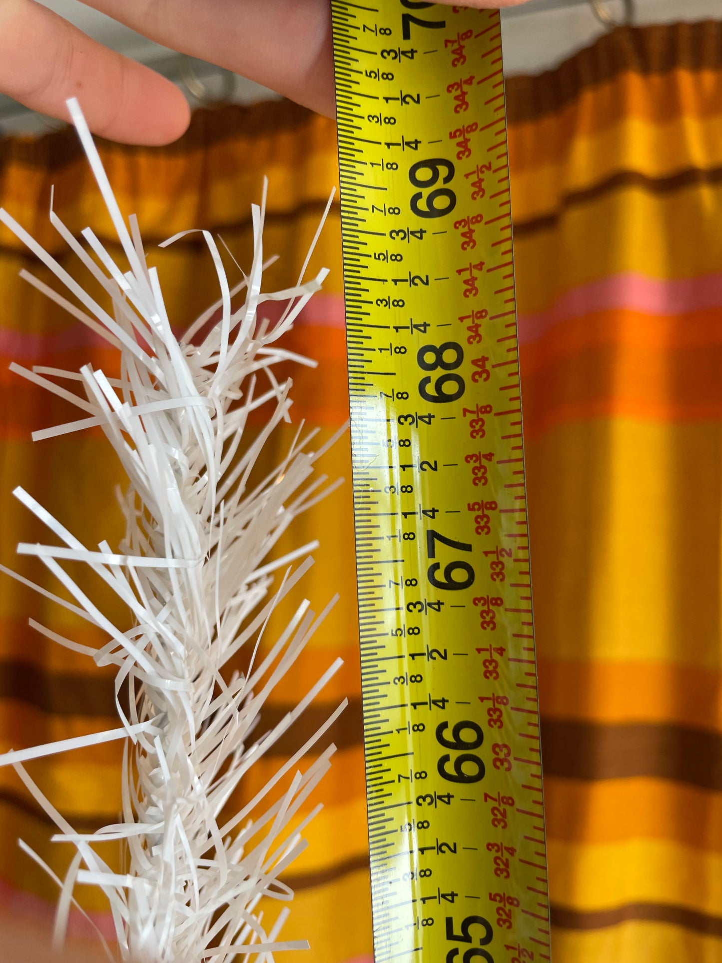 Snow White - 6 foot Vintage white Christmas tree - midcentury modern tinsel xmas tree